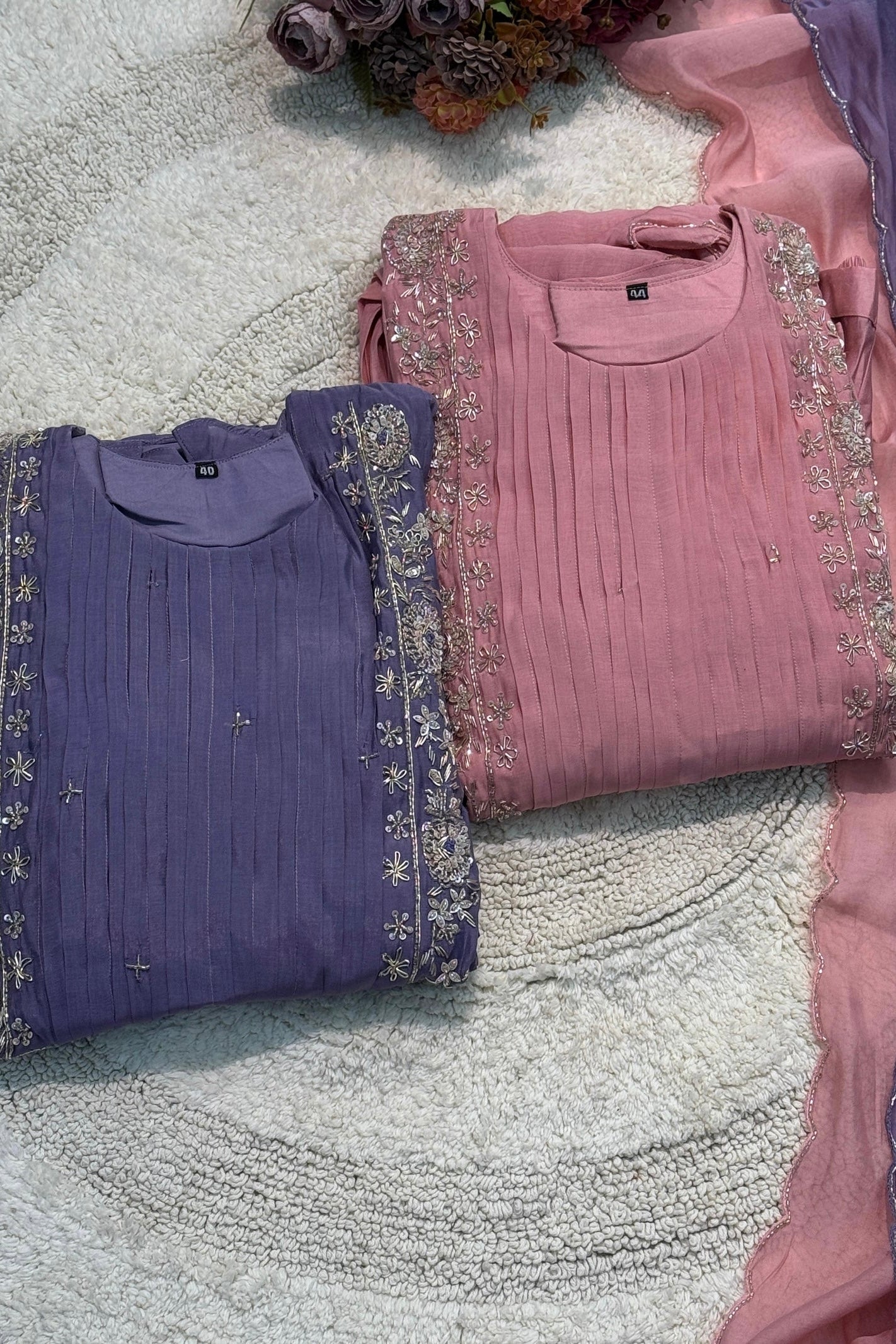 ✨”Zohran– Premium Mul Chanderi A-Line Kurta Set✨