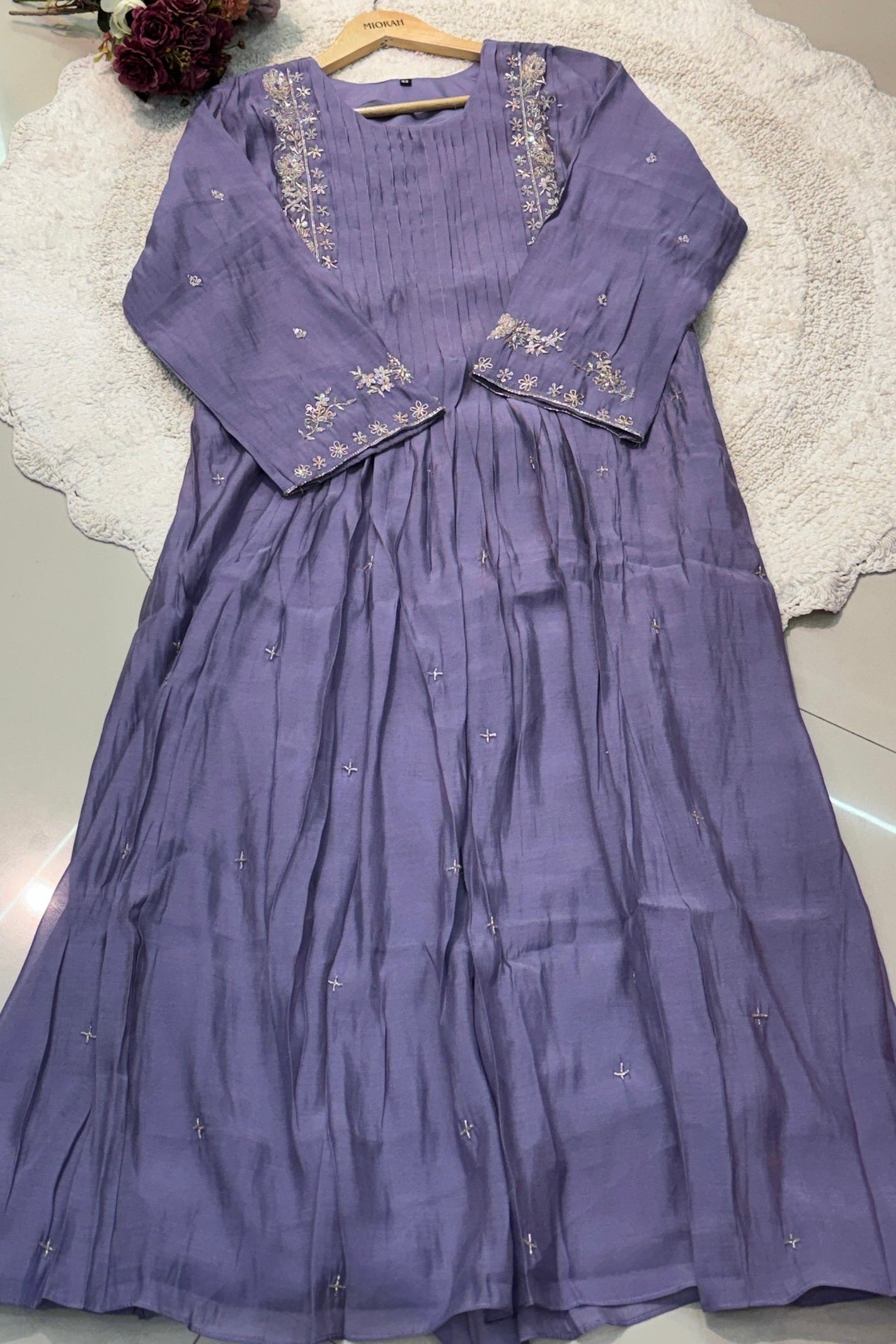 ✨”Zohran– Premium Mul Chanderi A-Line Kurta Set✨