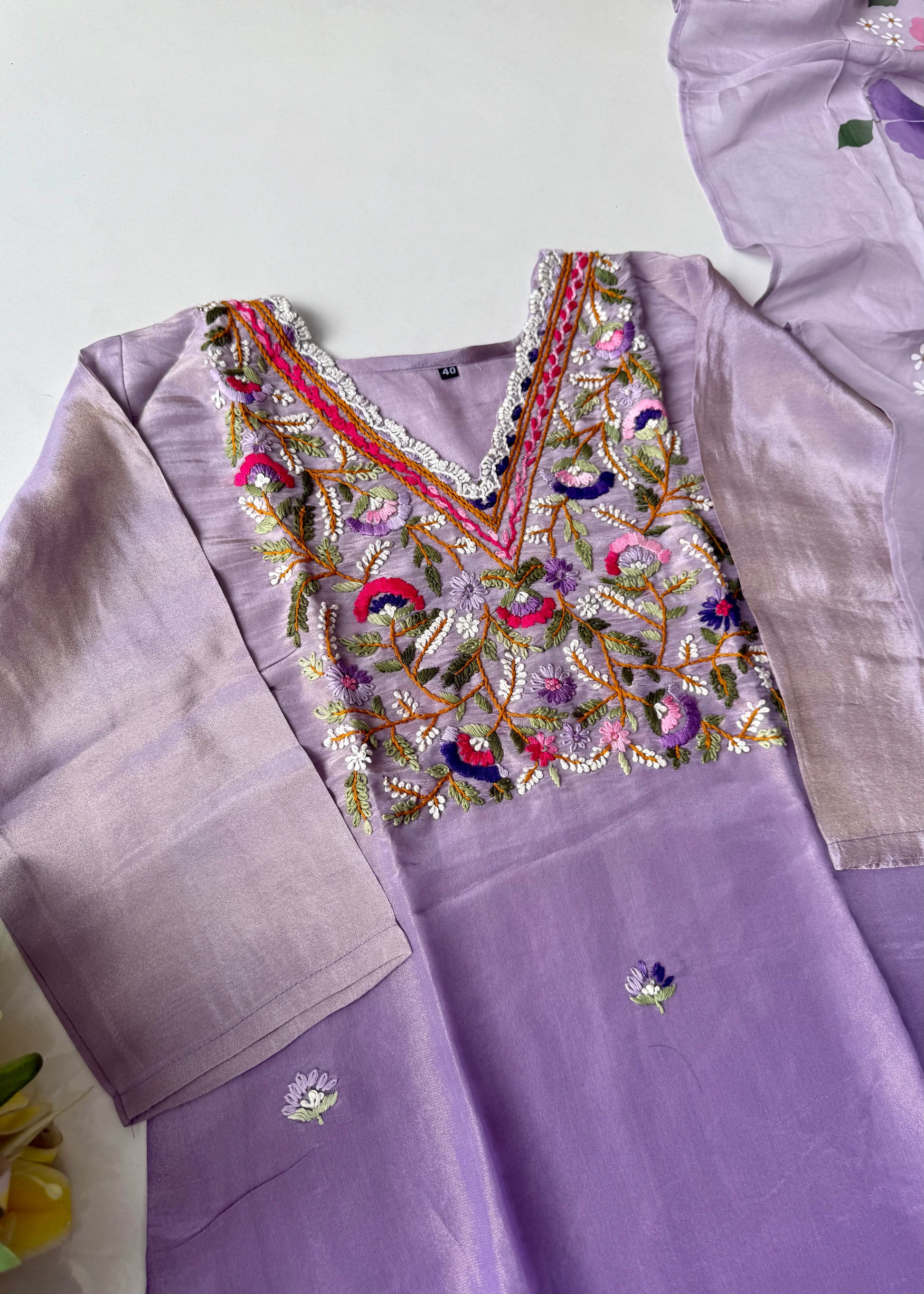 “Ombre” Elegant Thread work Tissue Silk Ombré Suit Set