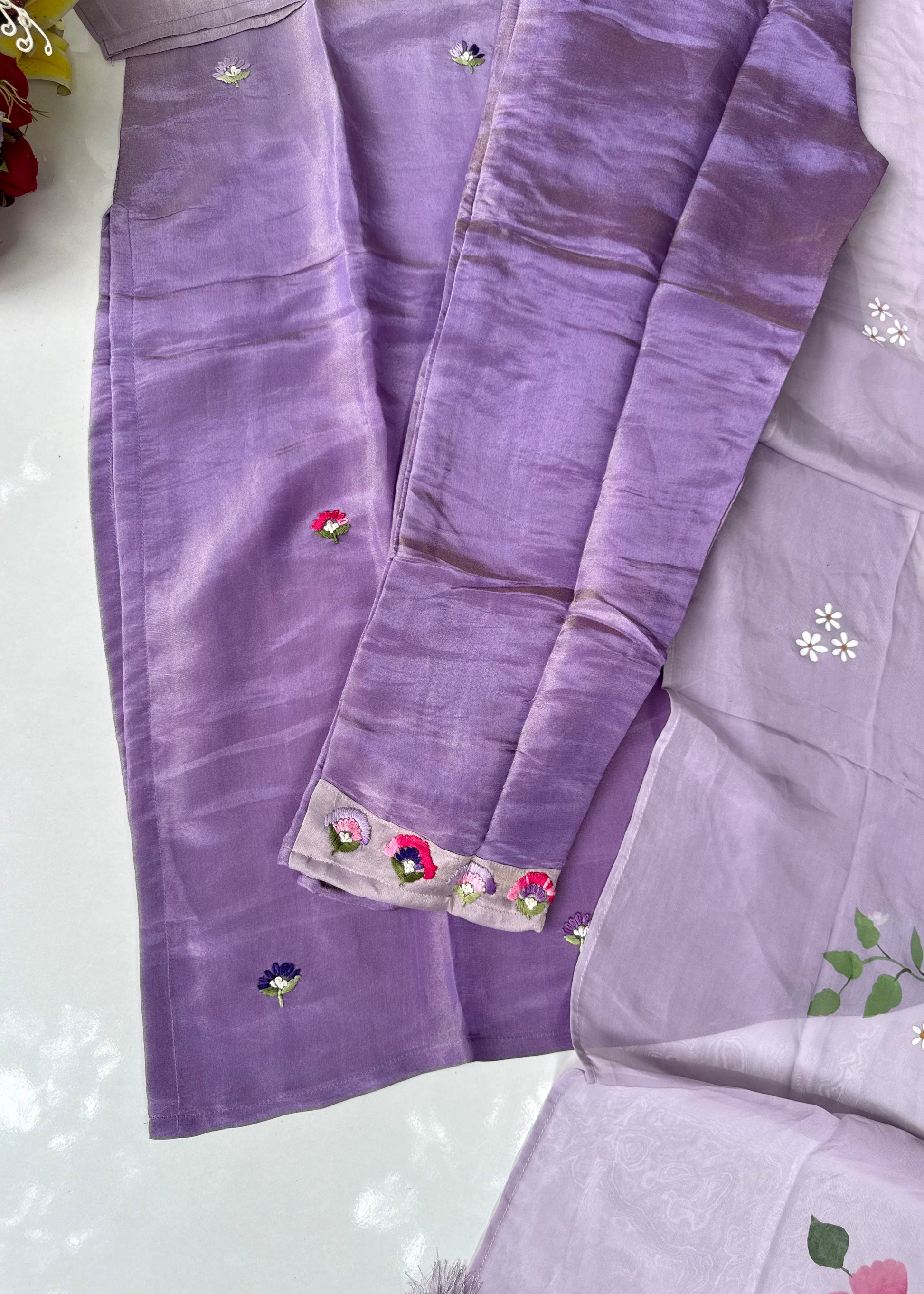 “Ombre” Elegant Thread work Tissue Silk Ombré Suit Set