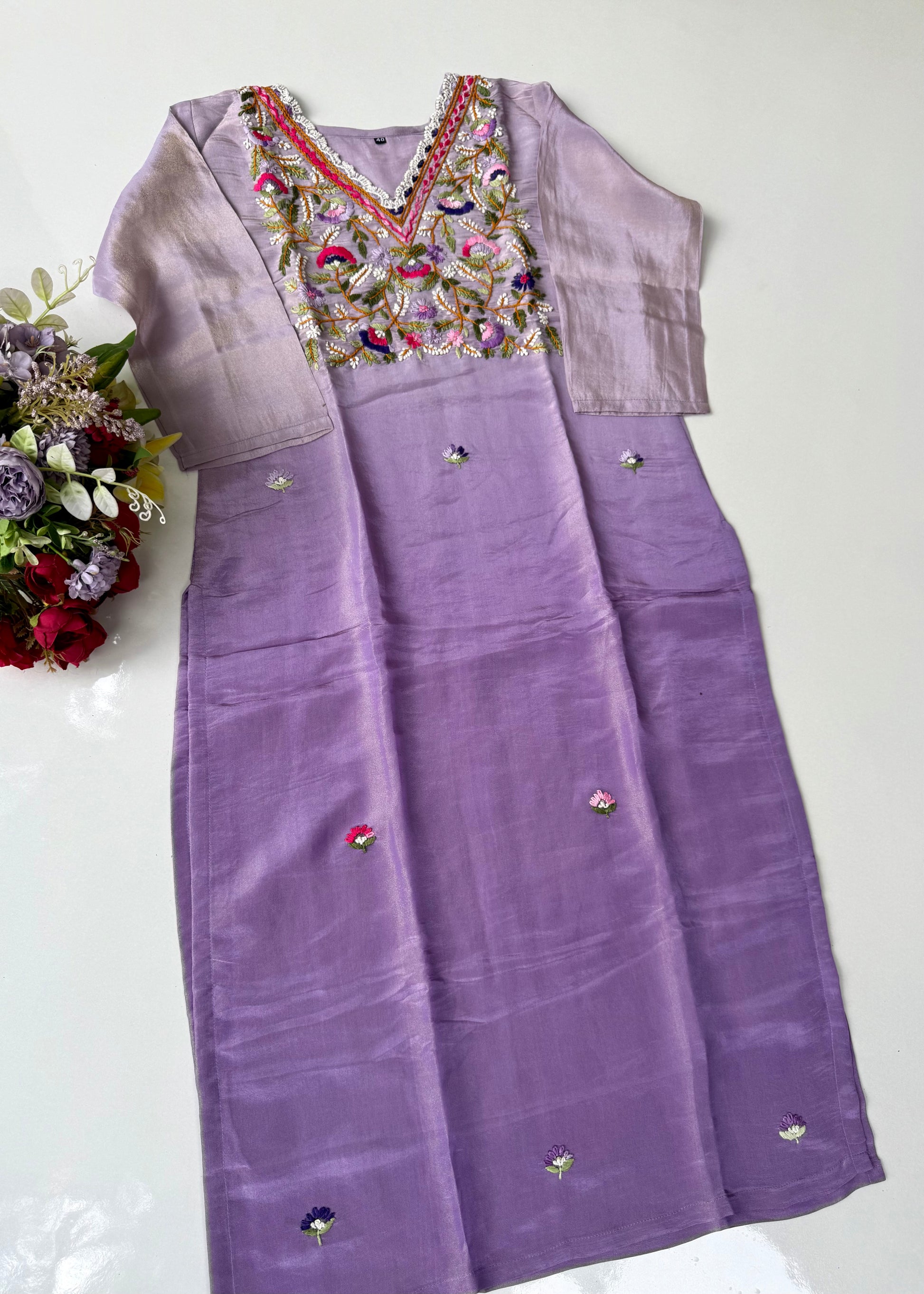 “Ombre” Elegant Thread work Tissue Silk Ombré Suit Set