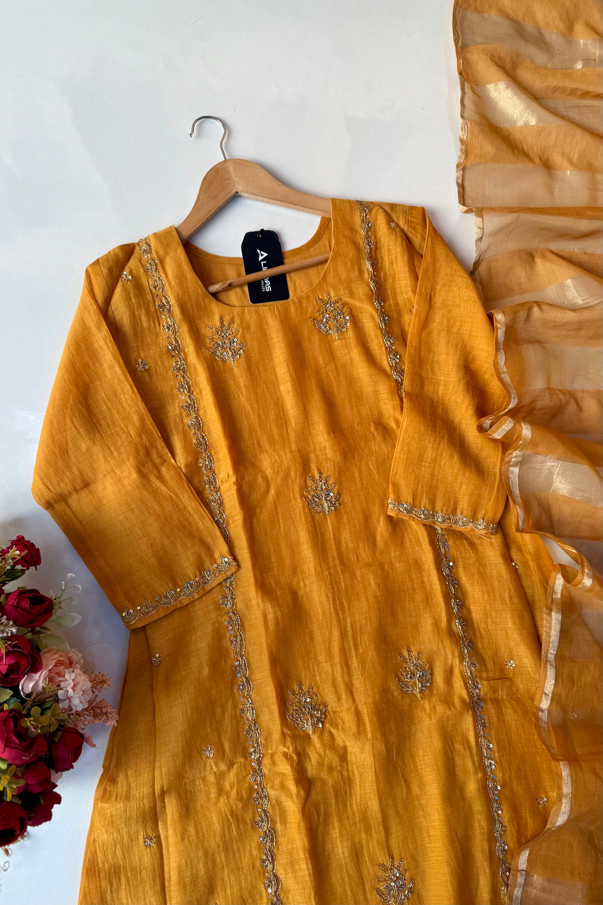 “Ujjwal” Trending Mul Chanderi A Line Suit set 🛍️