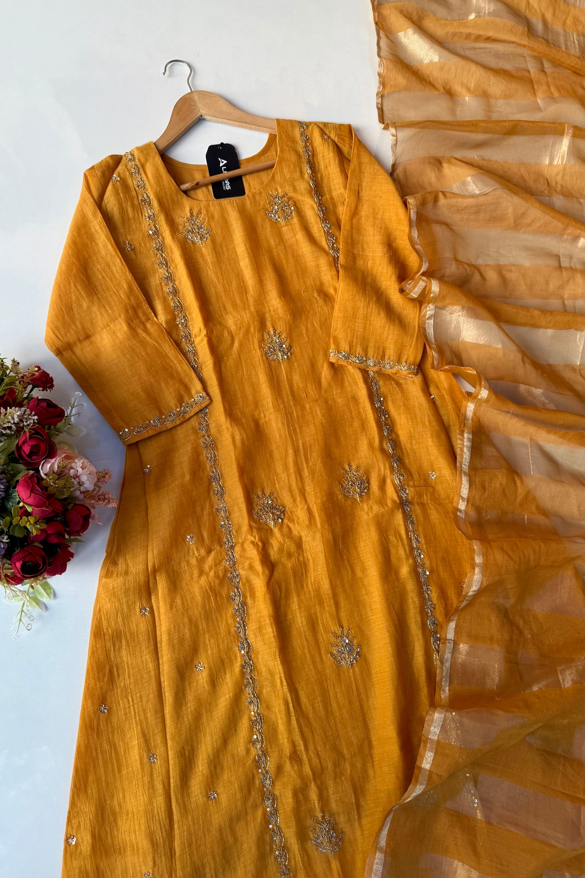 “Ujjwal” Trending Mul Chanderi A Line Suit set 🛍️