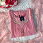 ✨Aiyana- Rose Pink Crushed Tissue Heavy Anarkali Kurta Set