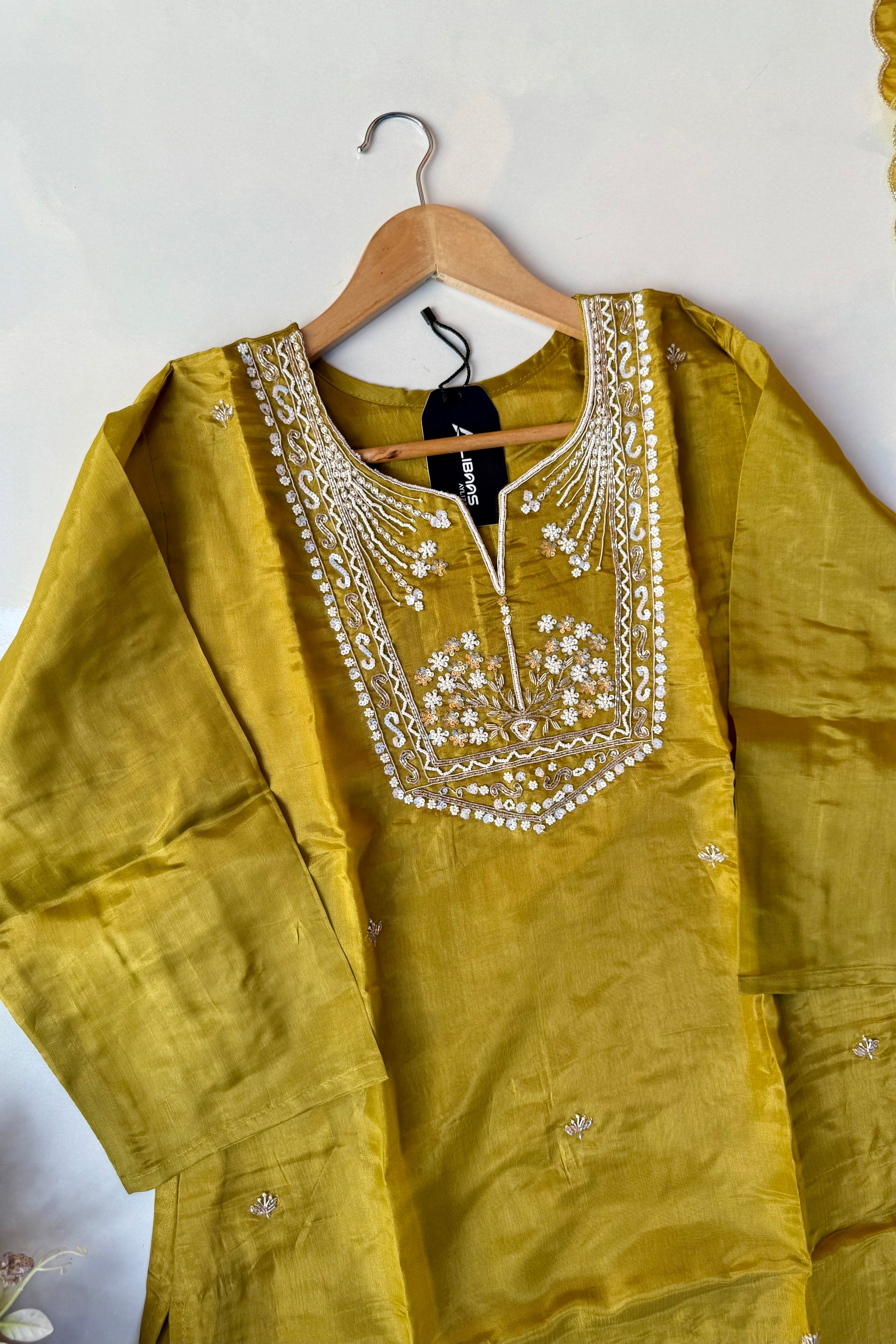 “Shama” Beautiful party wear Tissue silk kurta set