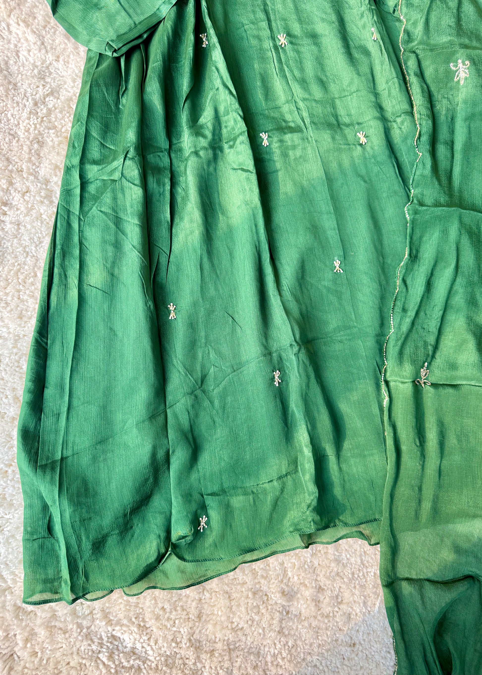 “Zayna” Premium Chinnon anarkali kurta set