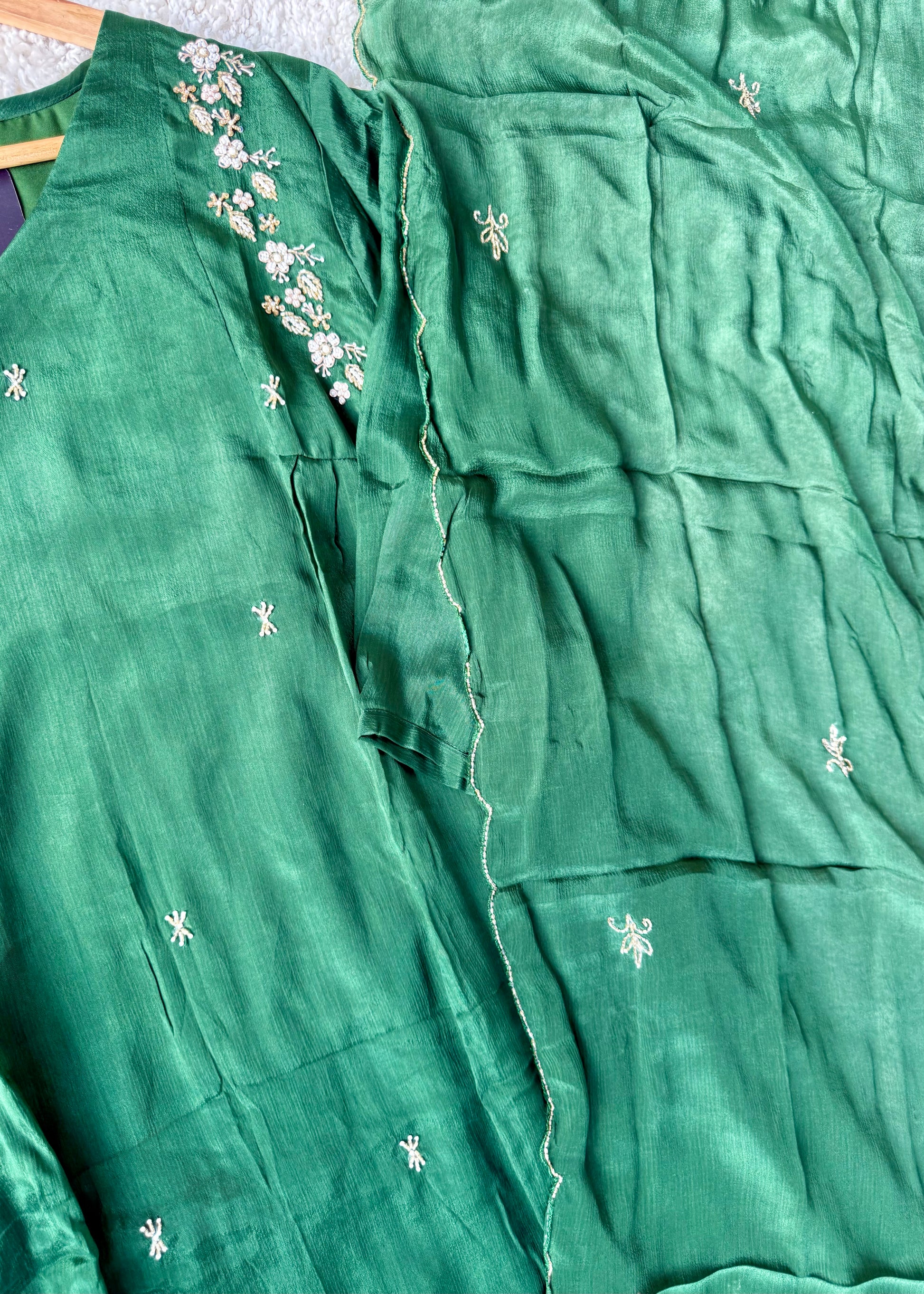 “Zayna” Premium Chinnon anarkali kurta set