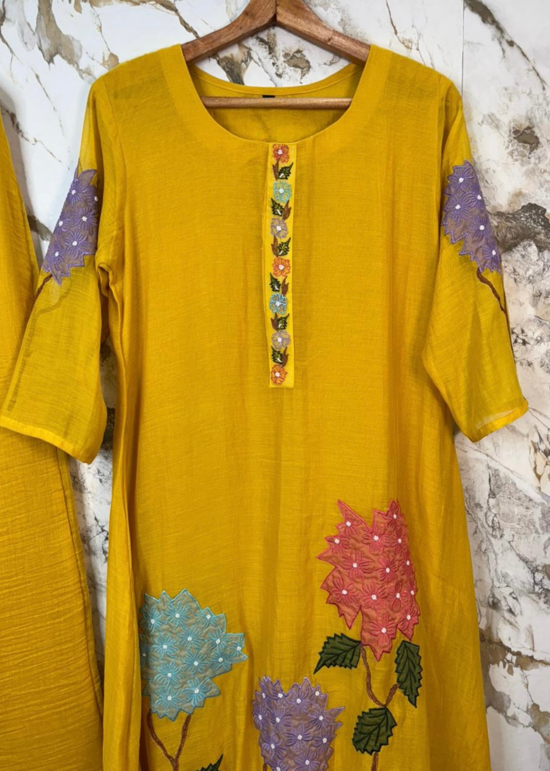“Gulshan” Gul-E-Noor Banarsi Mul Chanderi A-Line Kurta Set