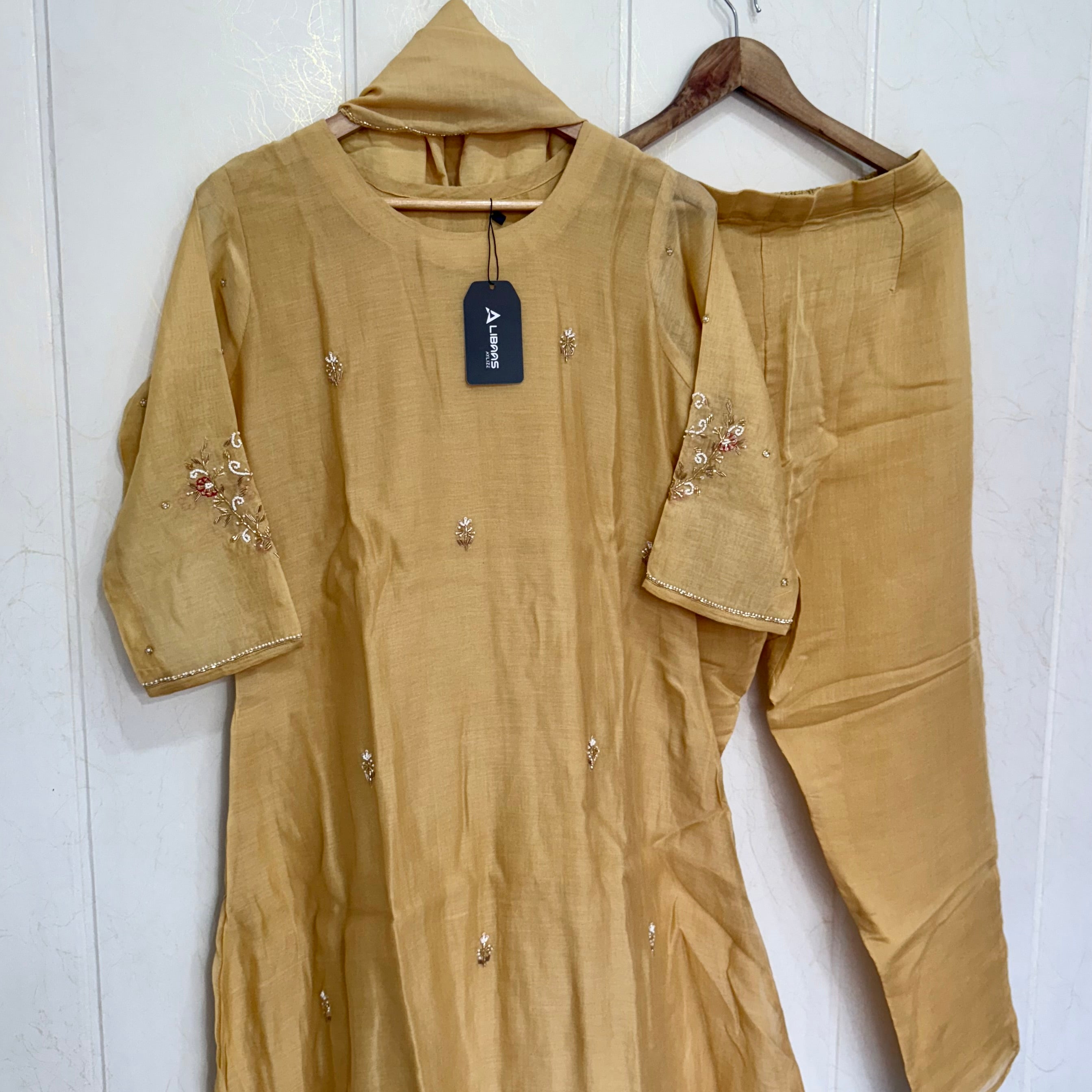 “Iqrah” premium Mul-Chanderi Party wear A Line suit set