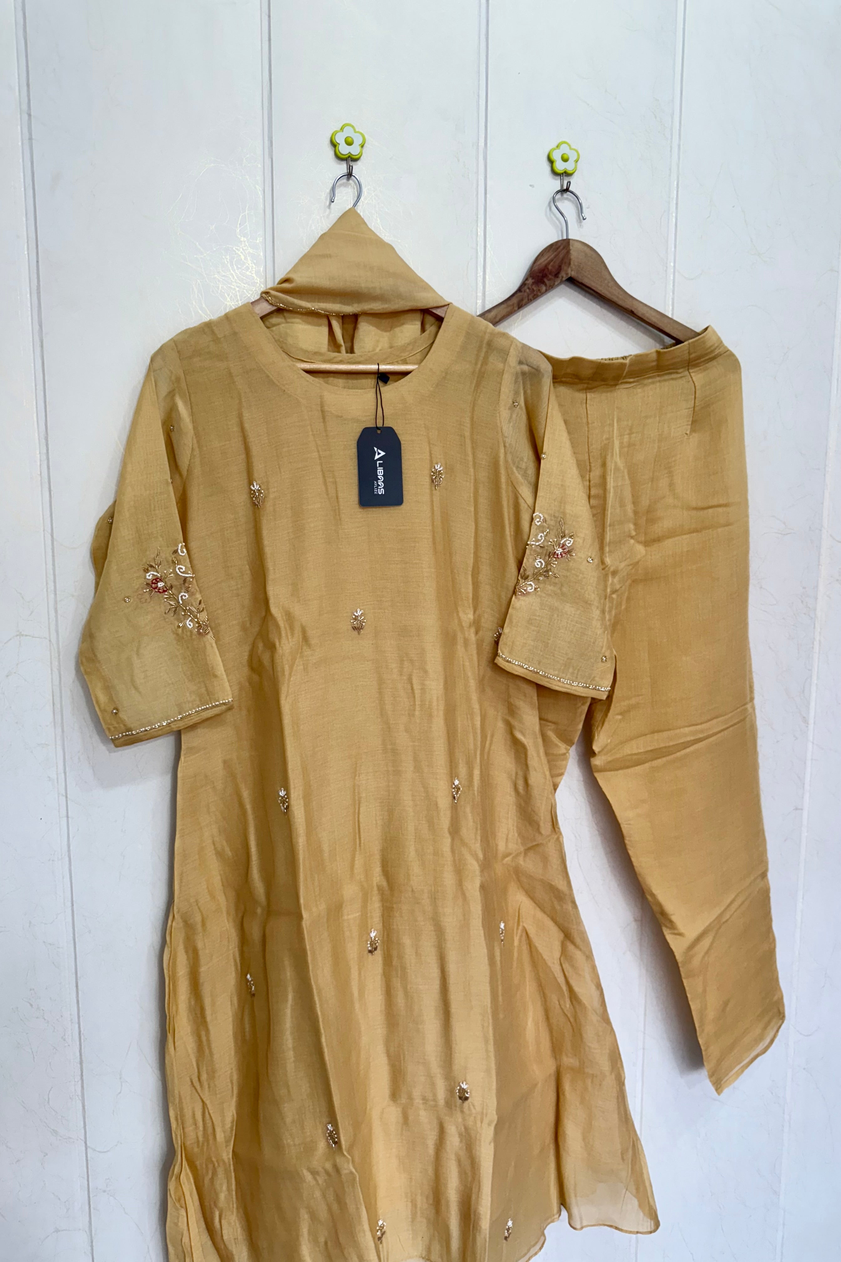 “Iqrah” premium Mul-Chanderi Party wear A Line suit set