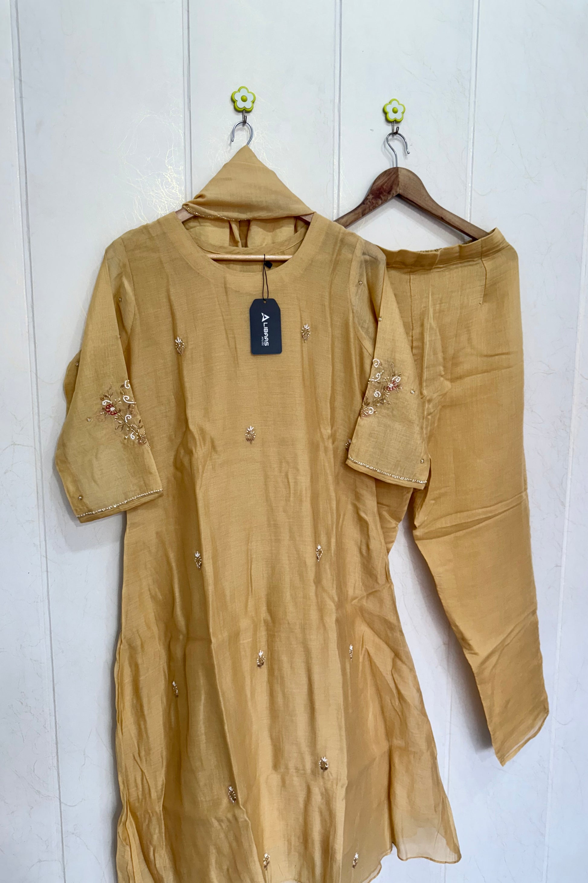 “Iqrah” premium Mul-Chanderi Party wear A Line suit set