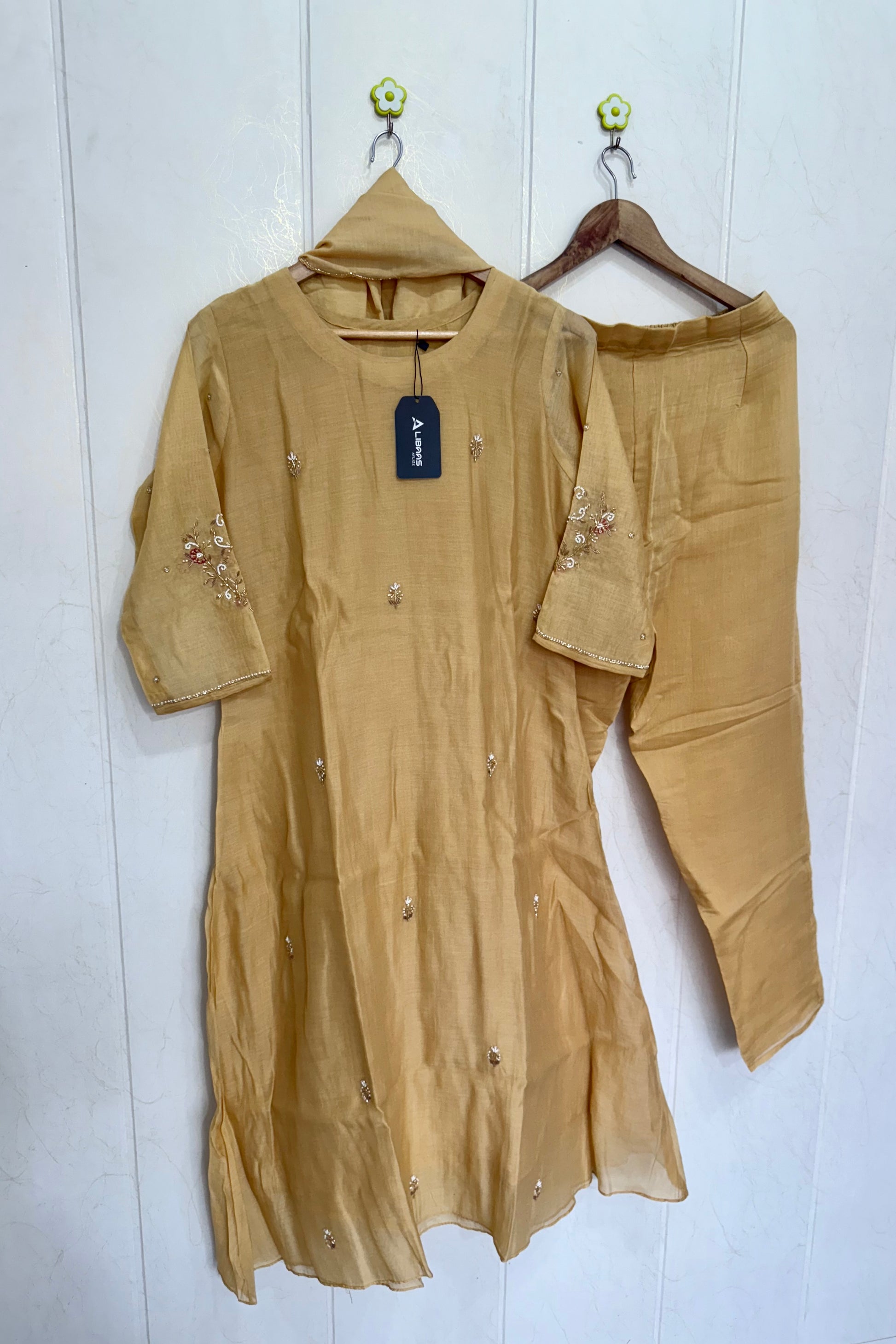 “Iqrah” premium Mul-Chanderi Party wear A Line suit set