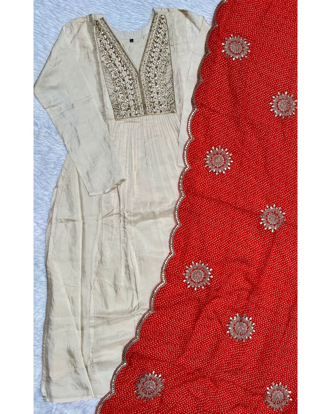 “FALAK” Beautiful A line tissue silk kurti set