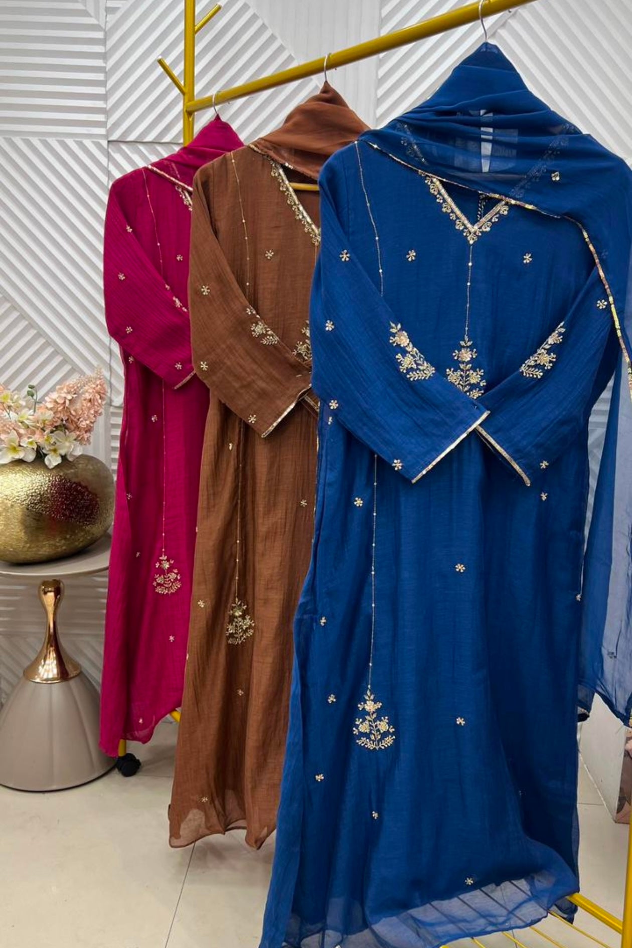 ✨”Grace- Premium Party Wear Mul Chanderi Kurta Set 🛍️