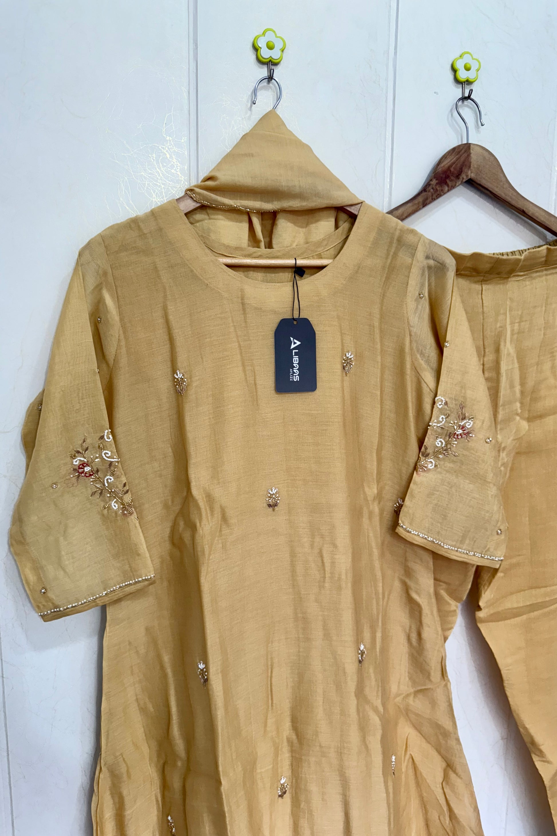 “Iqrah” premium Mul-Chanderi Party wear A Line suit set
