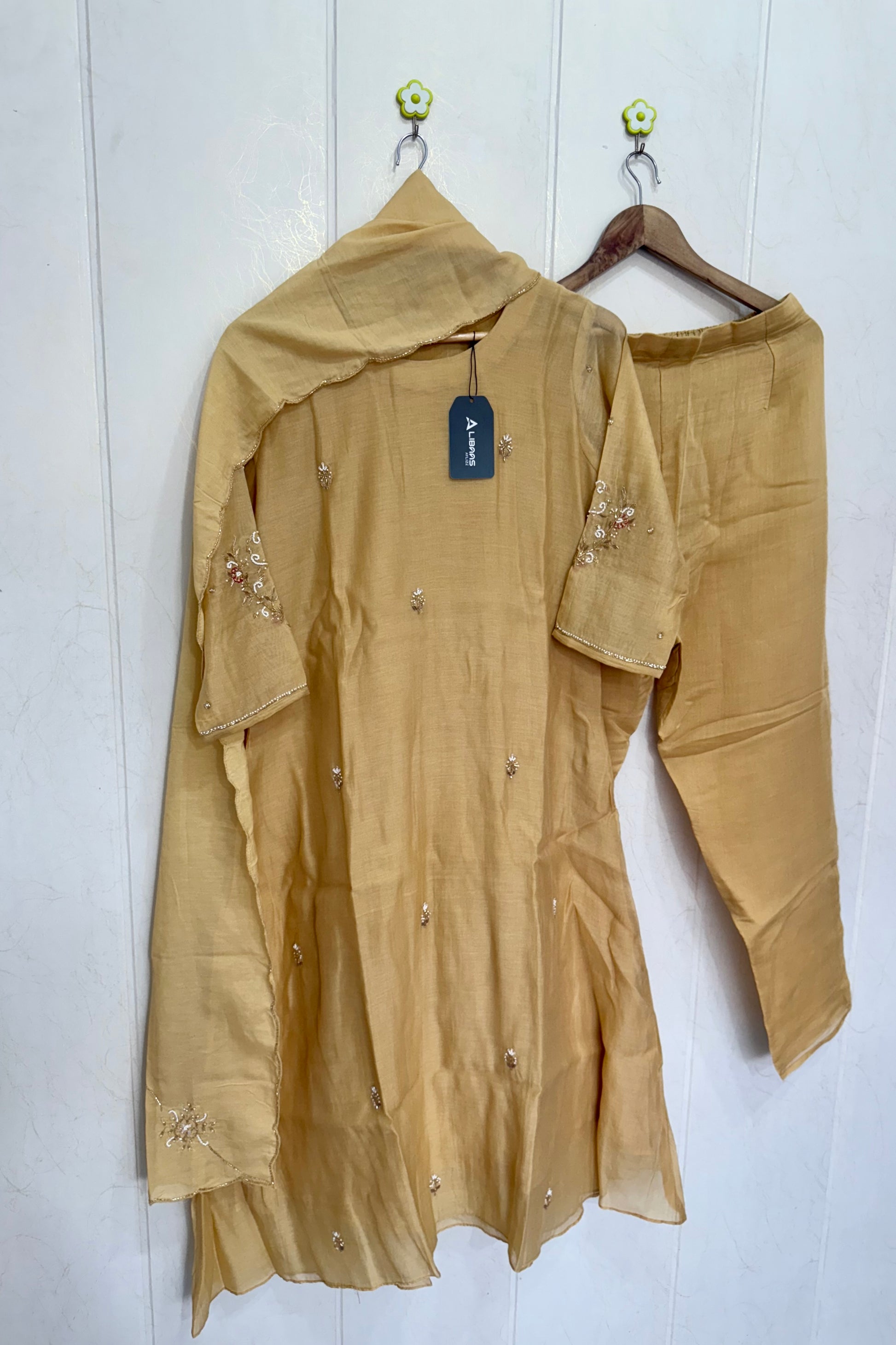 “Iqrah” premium Mul-Chanderi Party wear A Line suit set