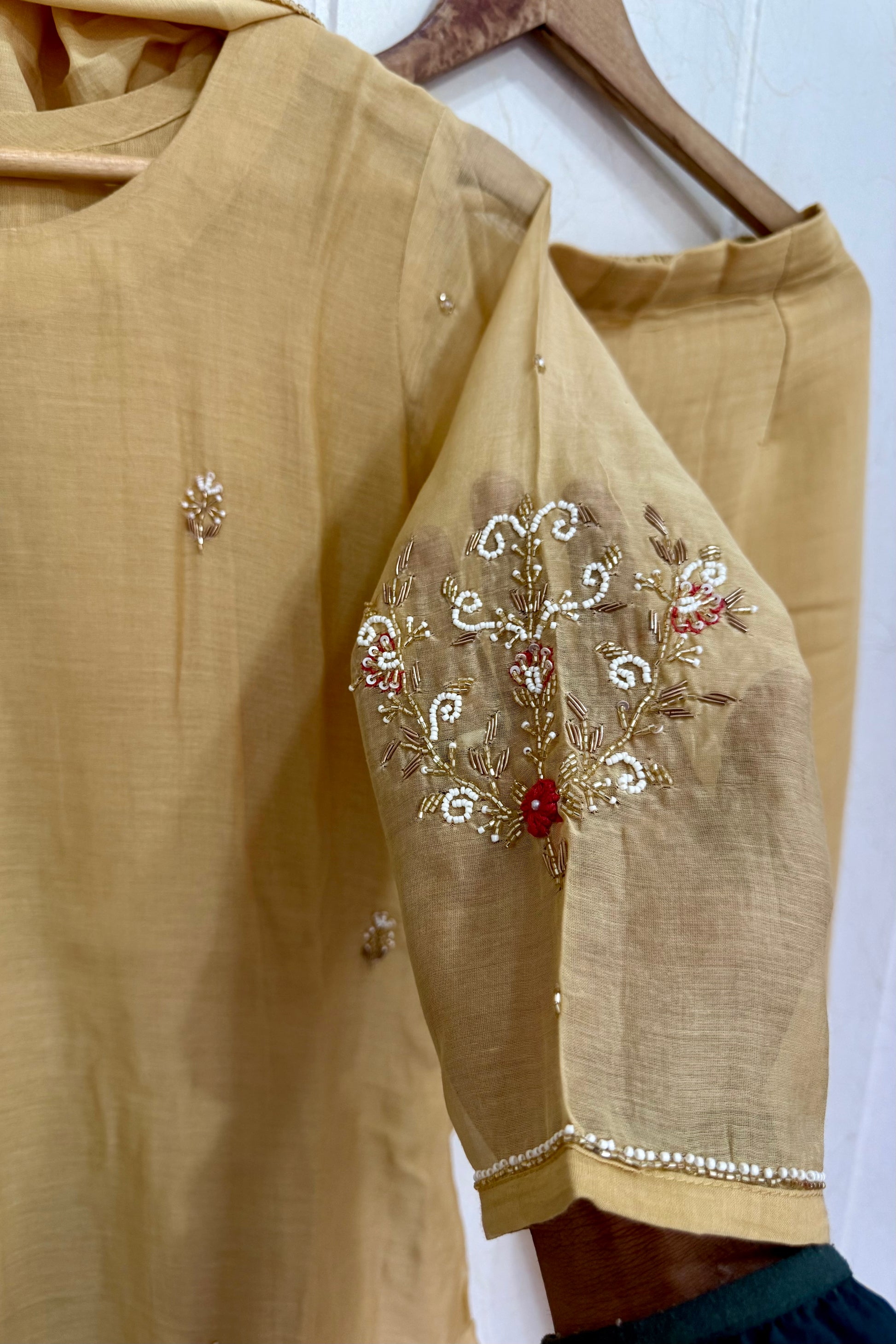 “Iqrah” premium Mul-Chanderi Party wear A Line suit set