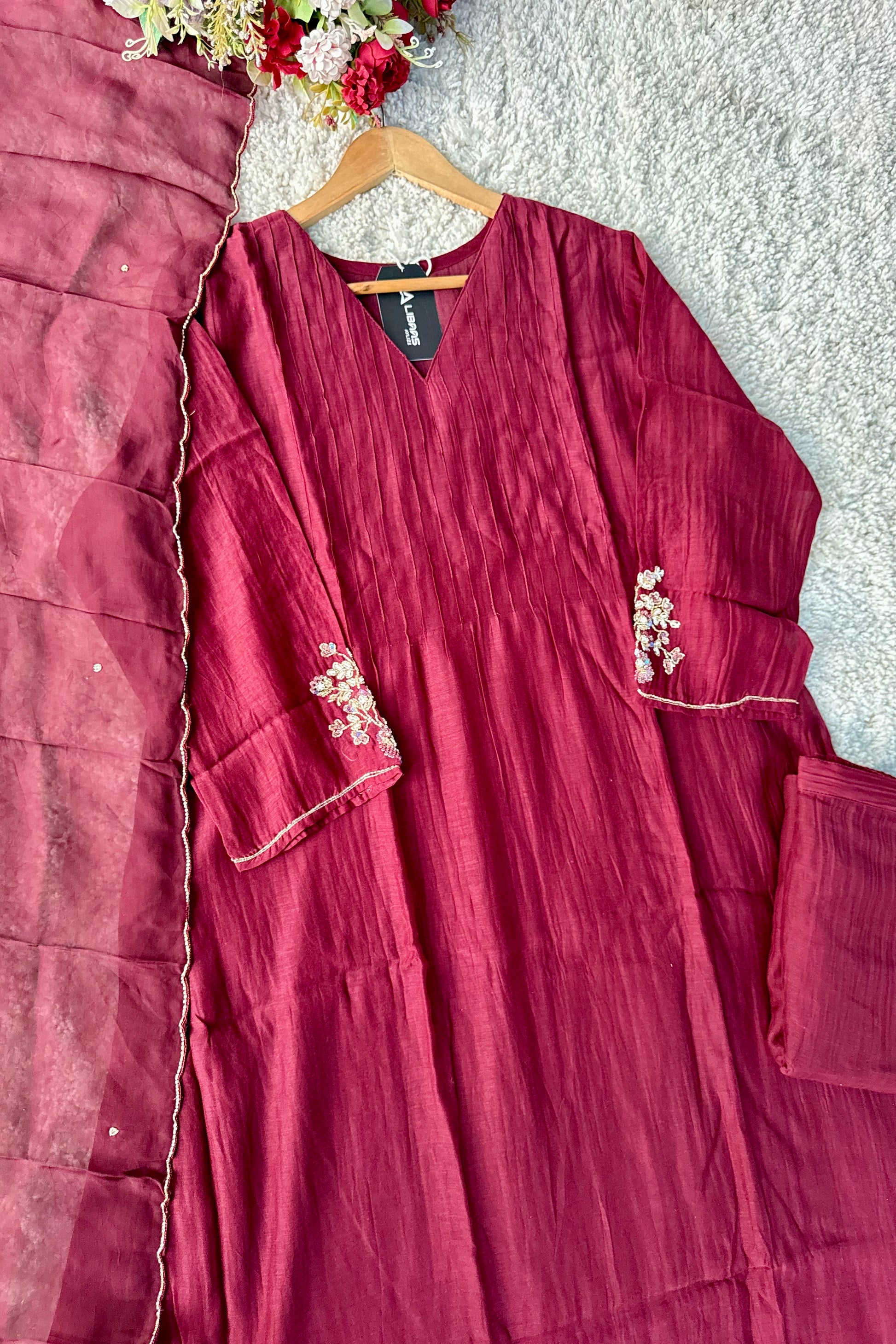✨”Auzan– Premium Mul Chanderi A-Line Kurta Set
