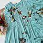 “Zoey” Premium Mulmul Hand brush print Anarkali suit