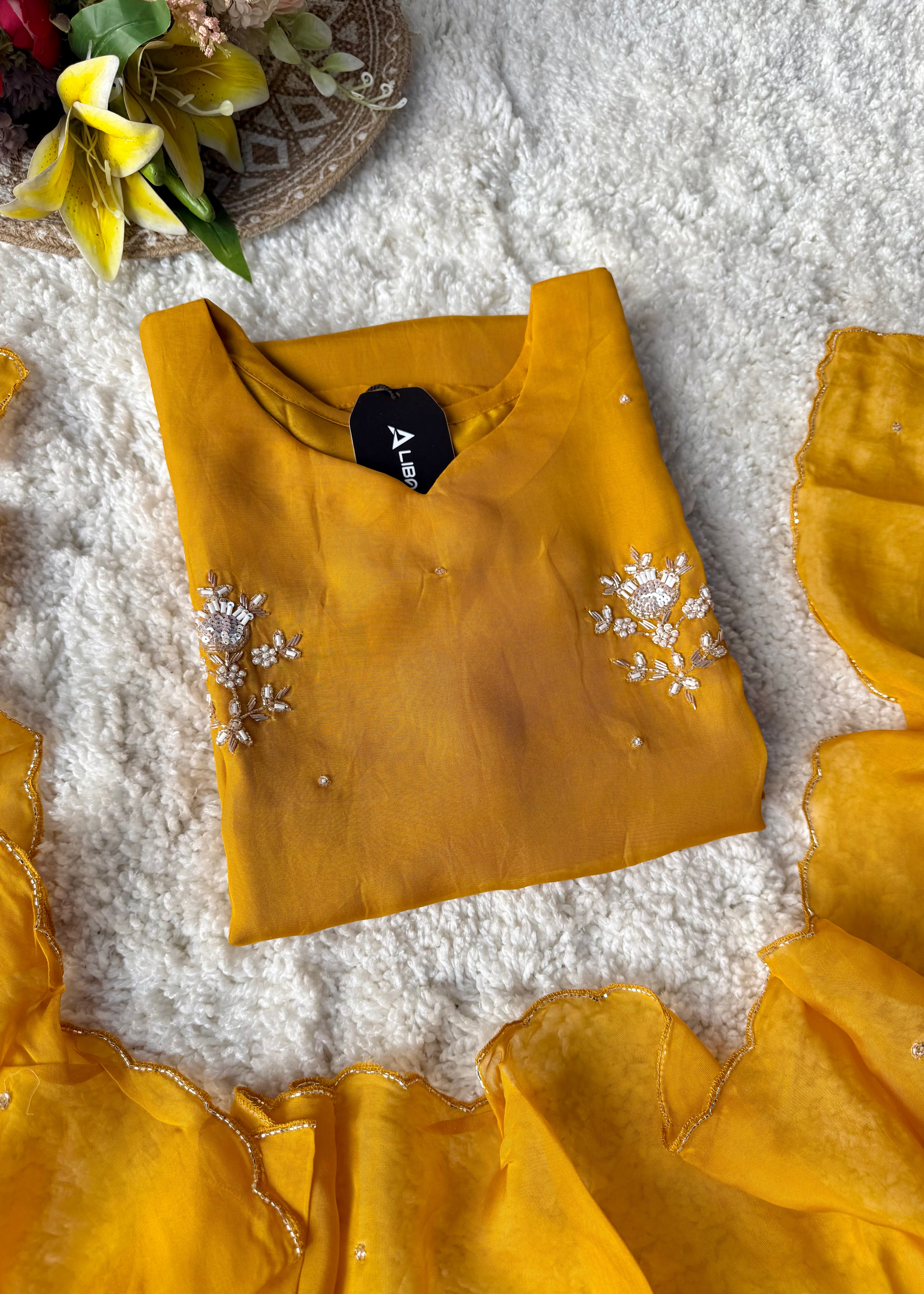 “Ujjwal” Trending Organza Viscose Suit set 🛍️