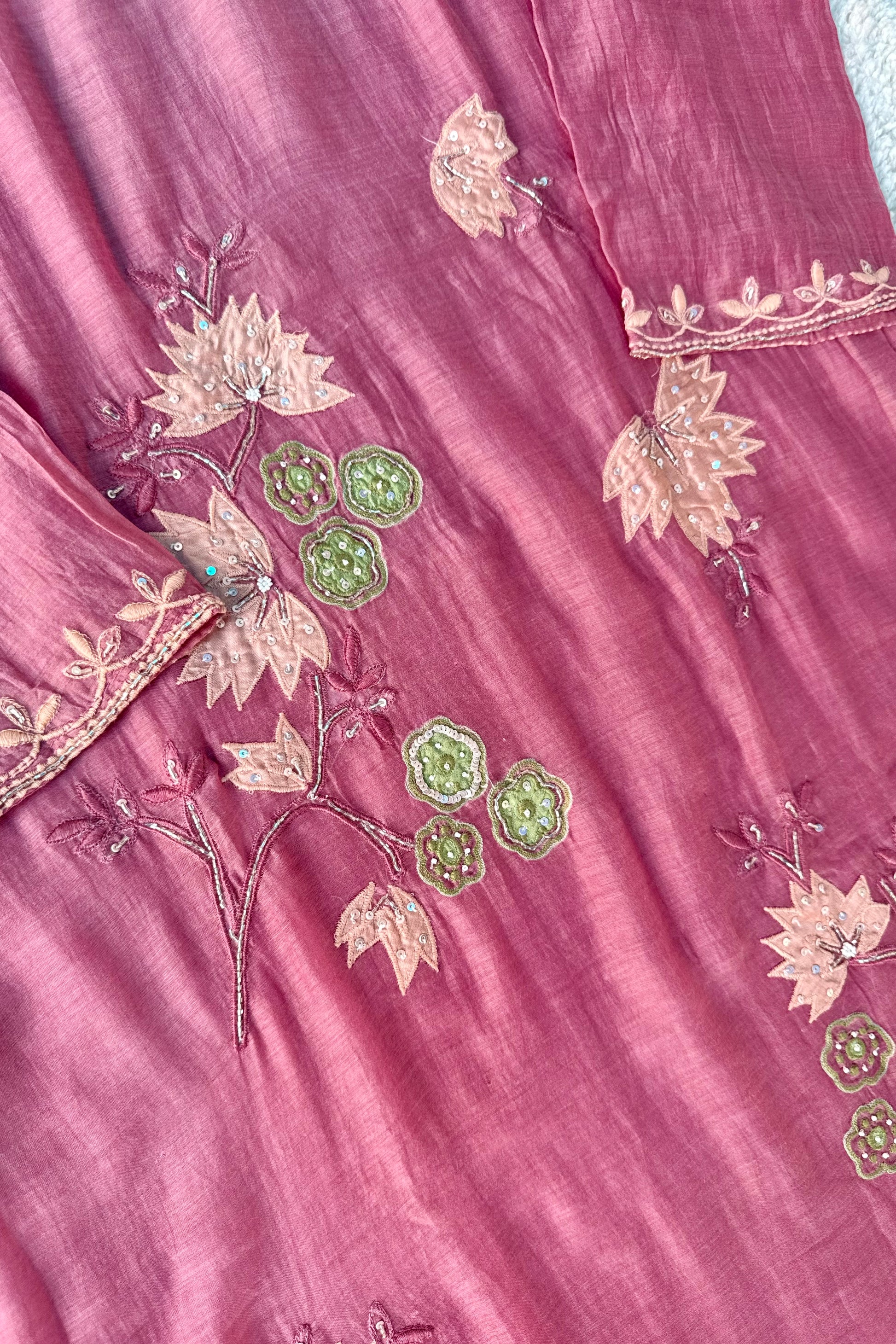 🛍️”Quinn – Premium Mul Chanderi Embroidered A Line Kurta Set