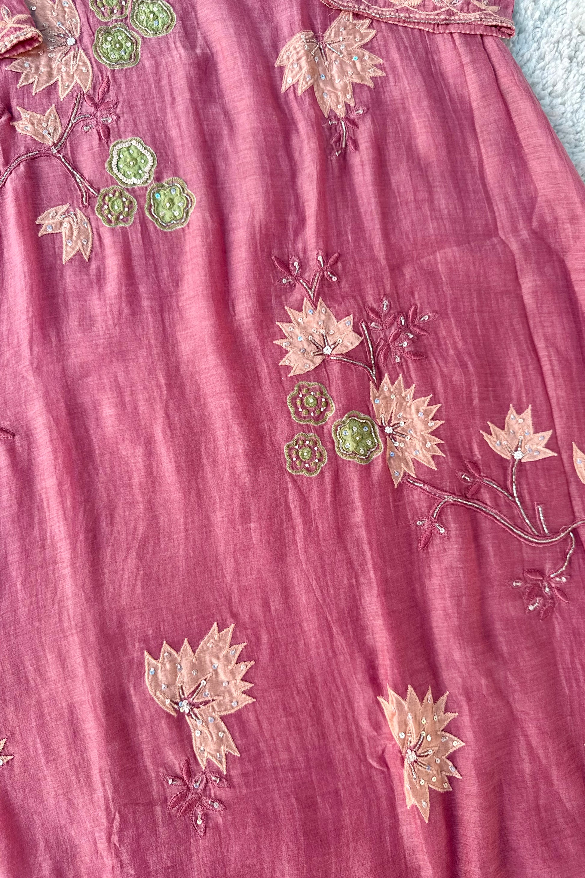 🛍️”Quinn – Premium Mul Chanderi Embroidered A Line Kurta Set