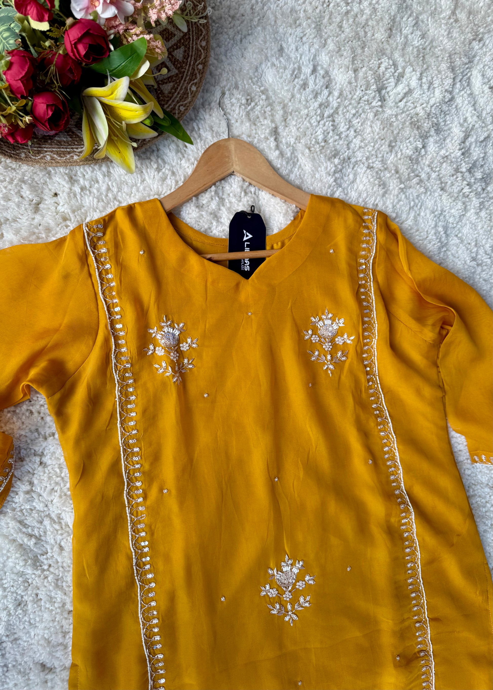 “Ujjwal” Trending Organza Viscose Suit set 🛍️