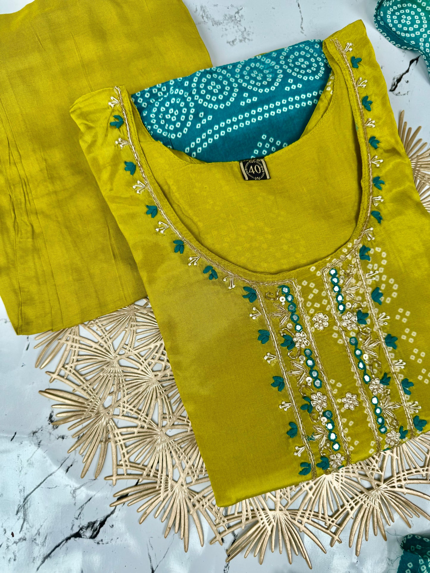 “Ryan” Ombré crepe silk kurti bottom with dupatta set 🛍️