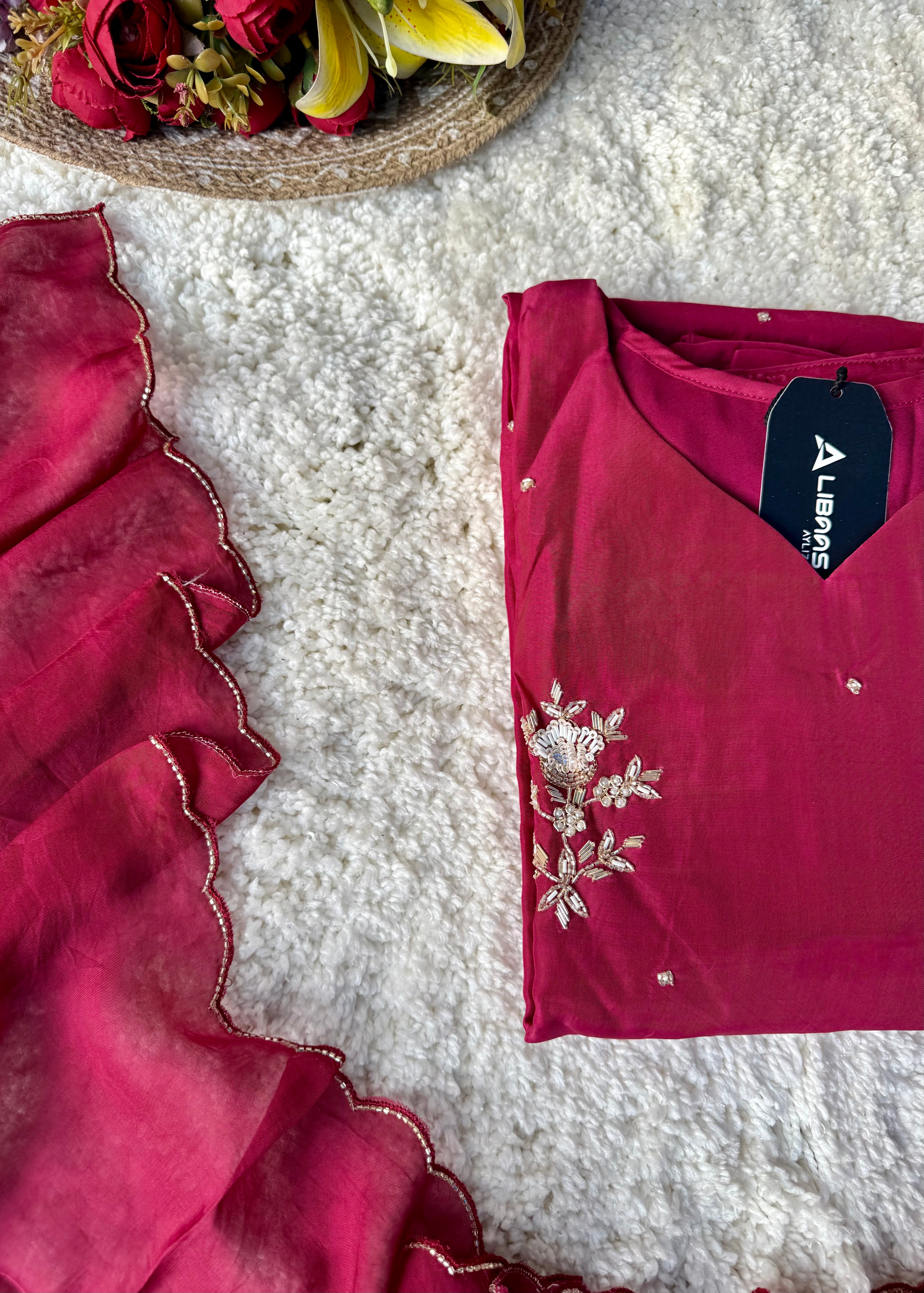 “Ujjwal” Trending Organza Viscose Suit set 🛍️