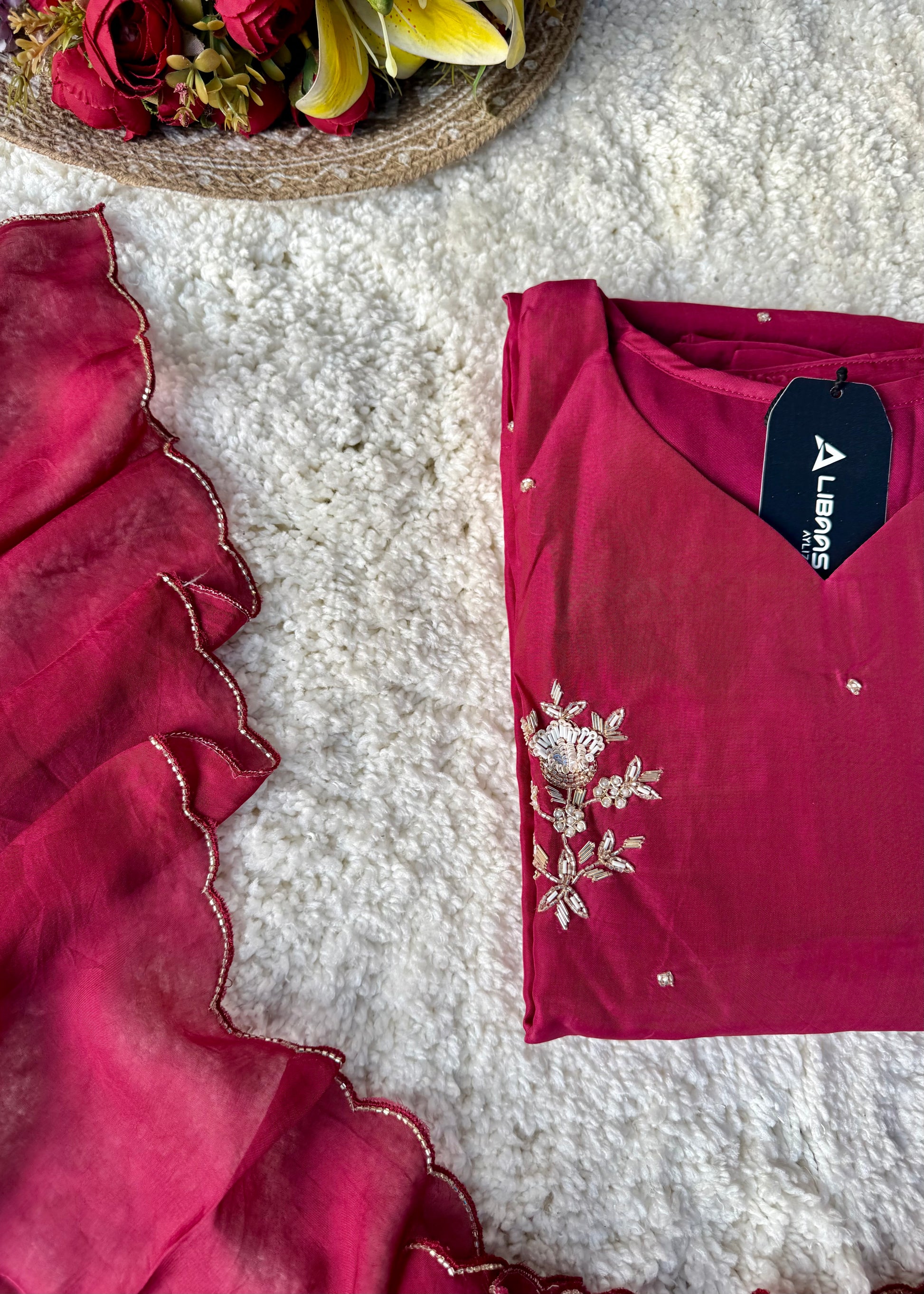 “Ujjwal” Trending Organza Viscose Suit set 🛍️