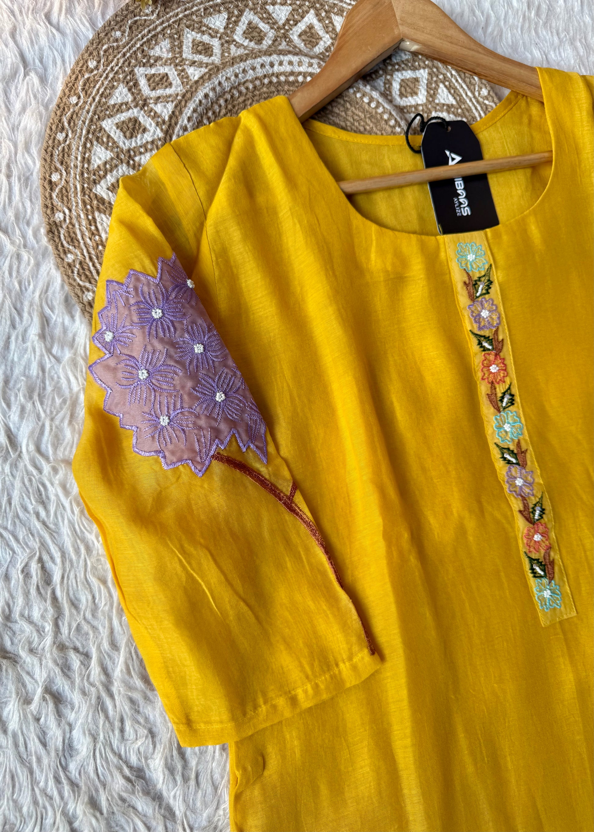 “Gulshan” Gul-E-Noor Banarsi Mul Chanderi A-Line Kurta Set