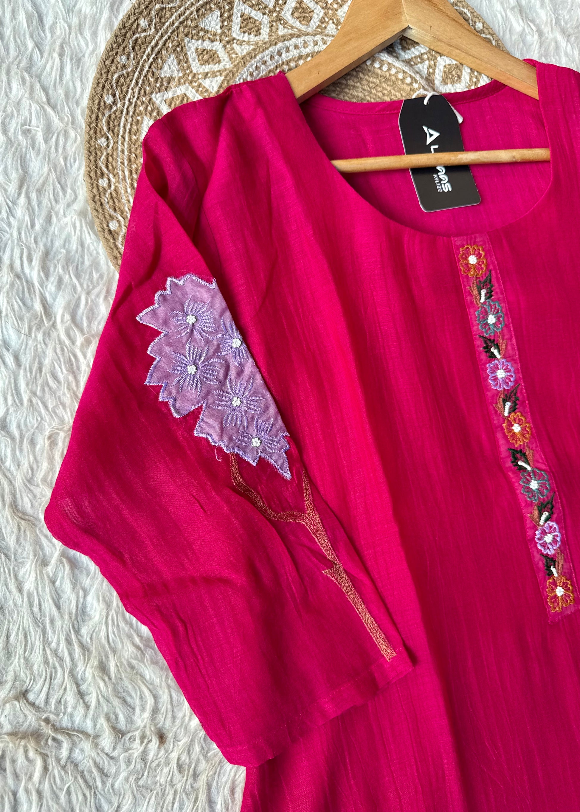 “Gulshan” Gul-E-Noor Banarsi Mul Chanderi A-Line Kurta Set