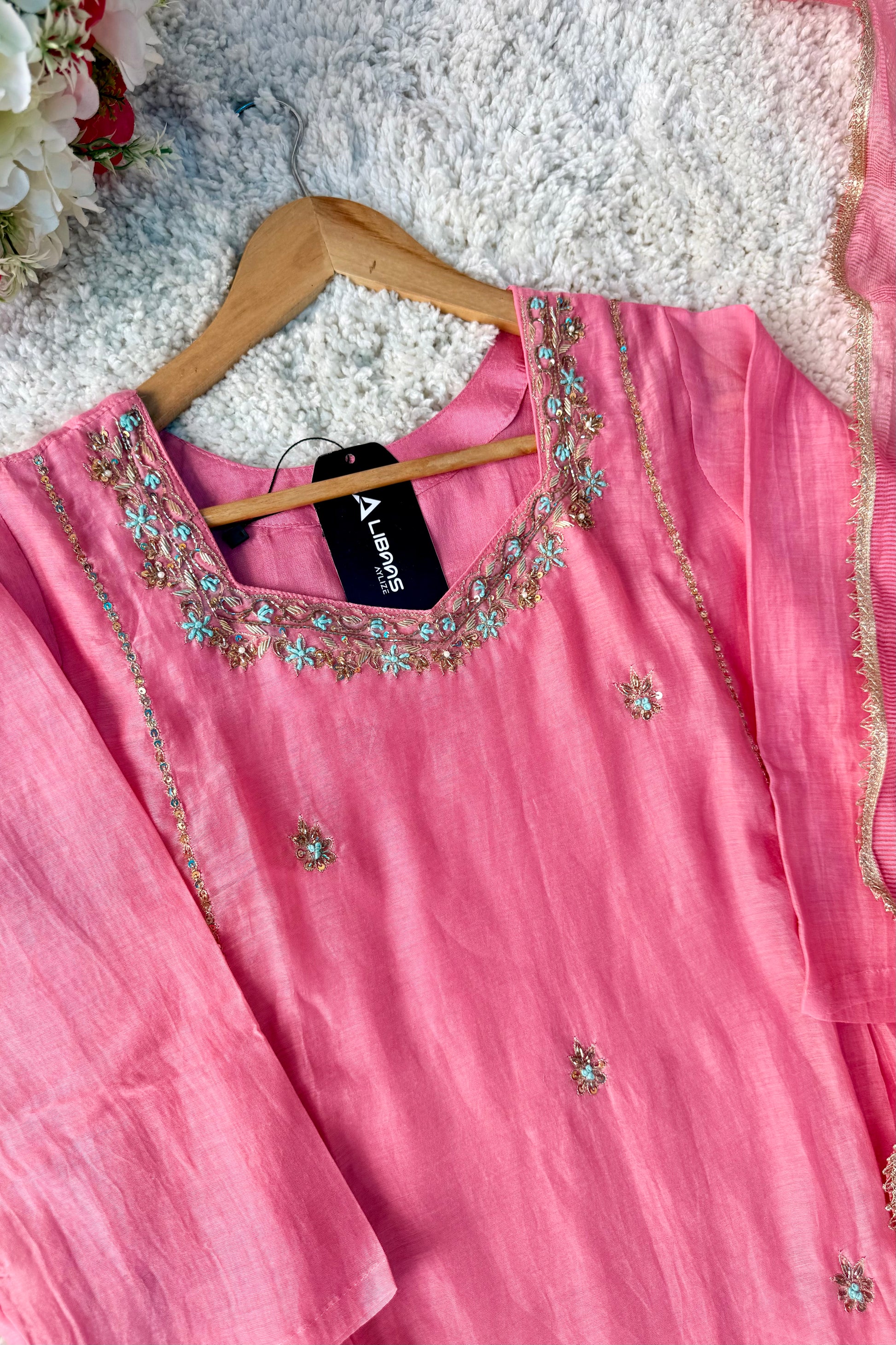 “Ayesha” Premium Mul Chanderi Anarkali Suit set 🛍️