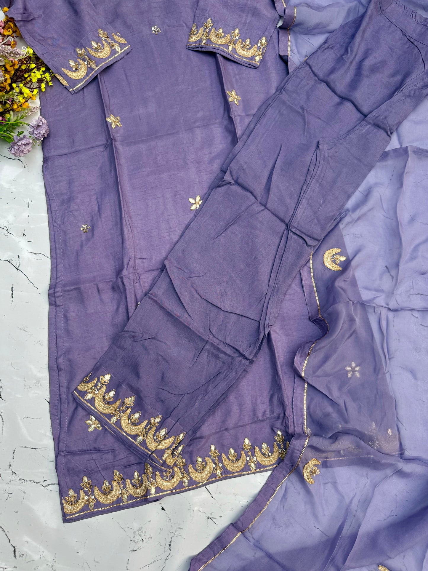 “Chandni” A very beautiful handwork dola silk set