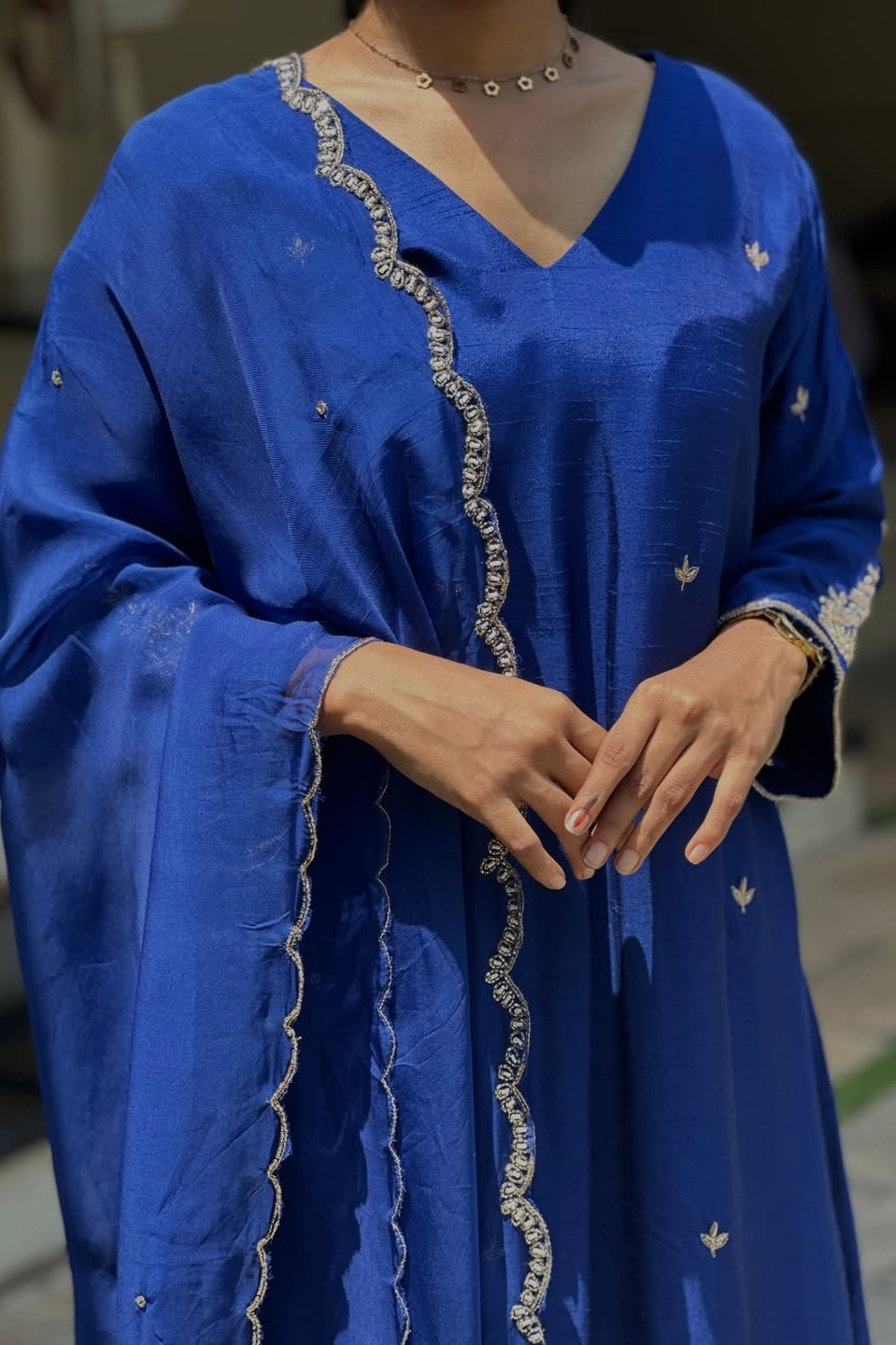 ✨”Aarti– Premium Dola Silk Heavy Anarkali Kurta Set