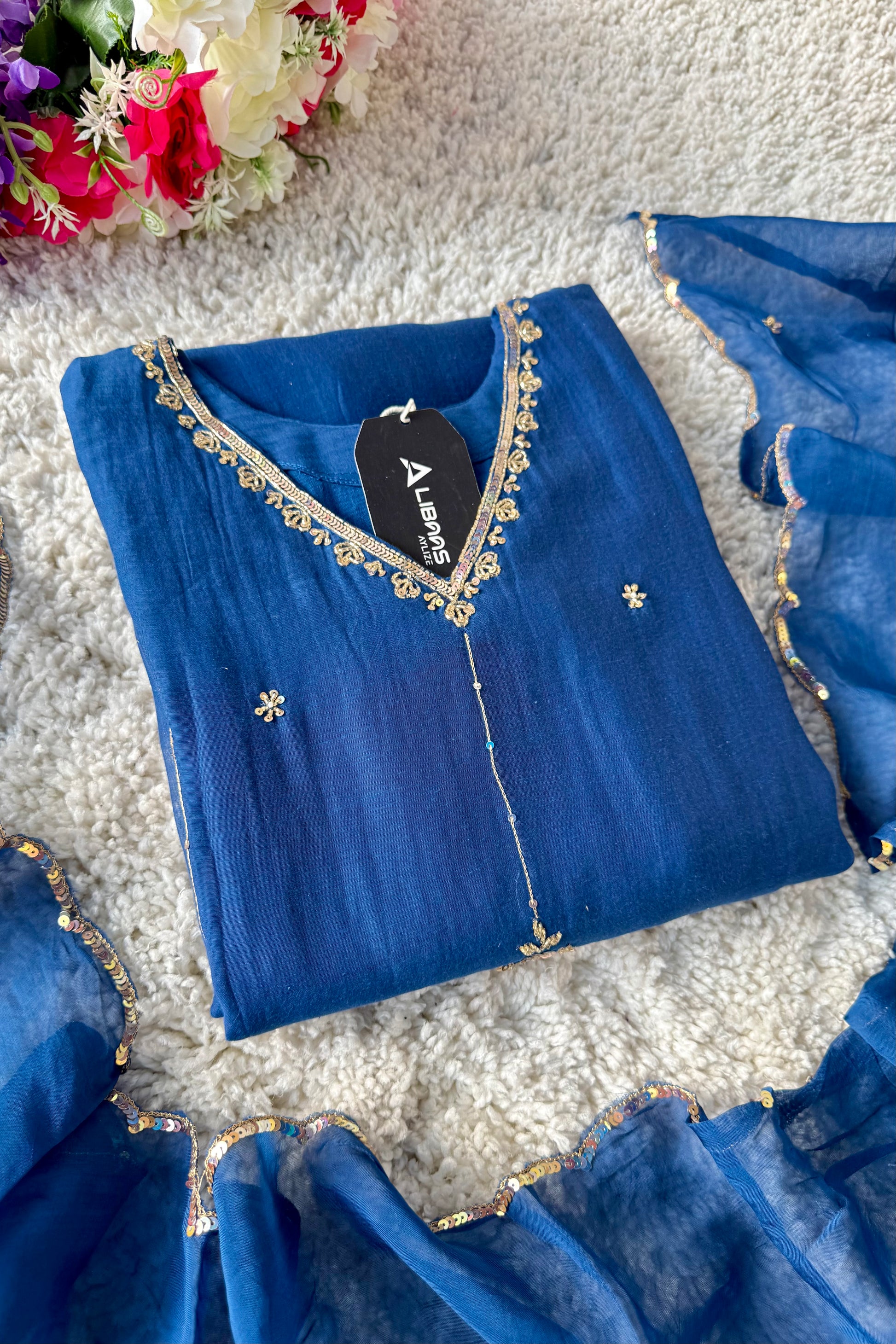 ✨”Grace- Premium Party Wear Mul Chanderi Kurta Set 🛍️