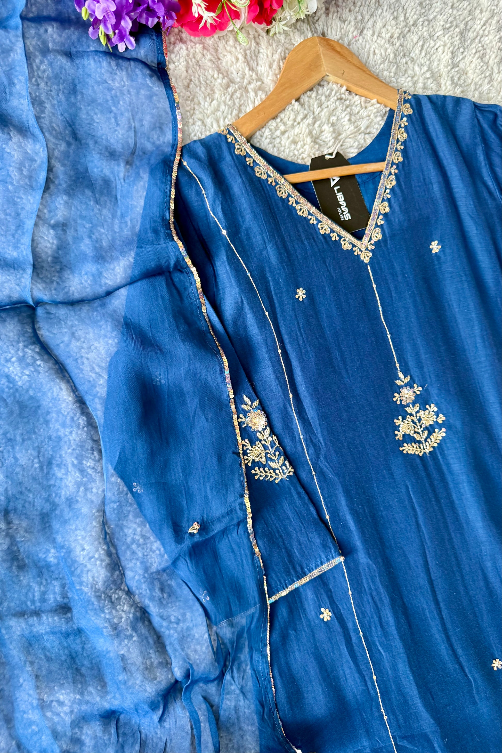 ✨”Grace- Premium Party Wear Mul Chanderi Kurta Set 🛍️