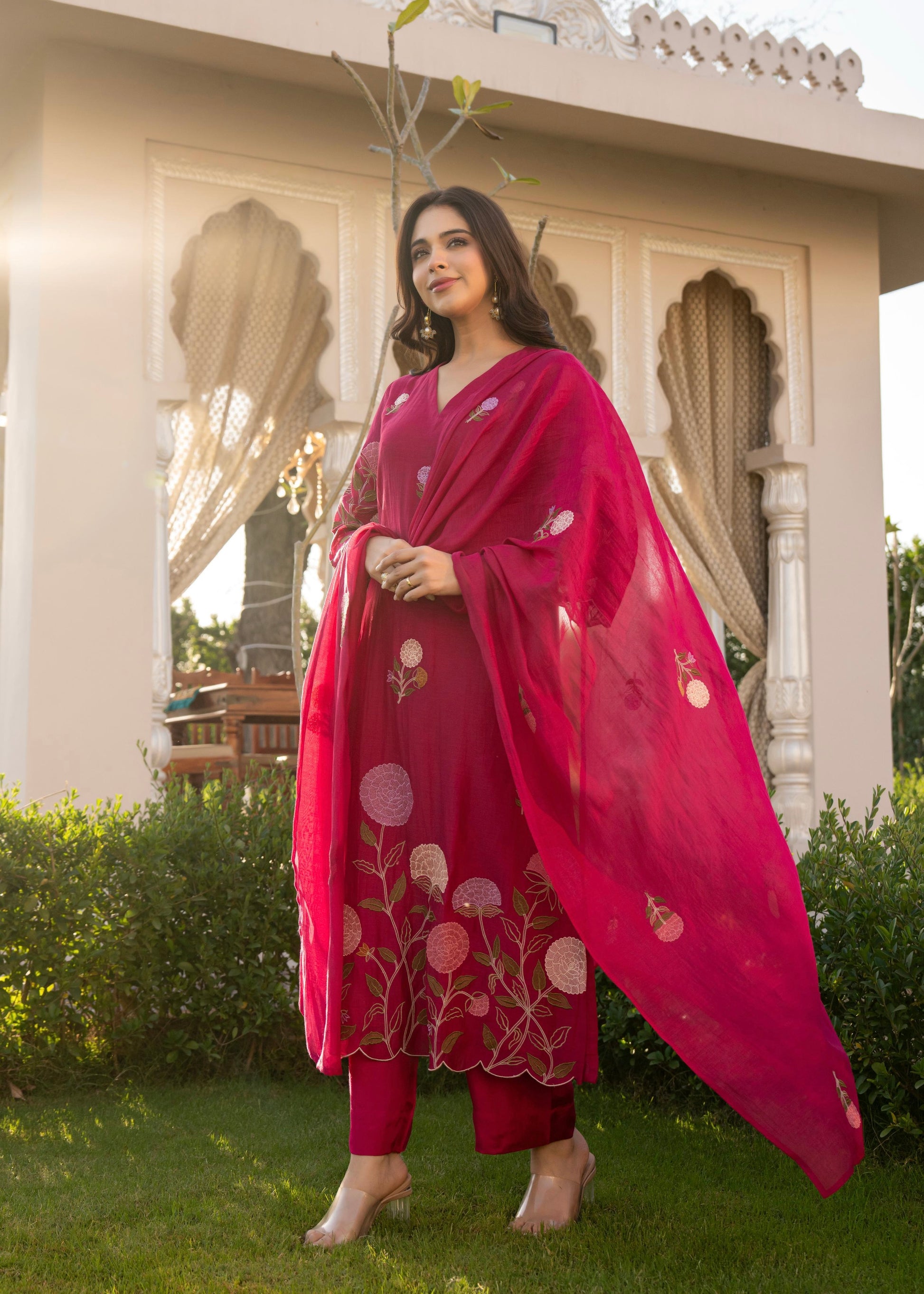 “NAVI” Premium Mul Chanderi party wear kurta set