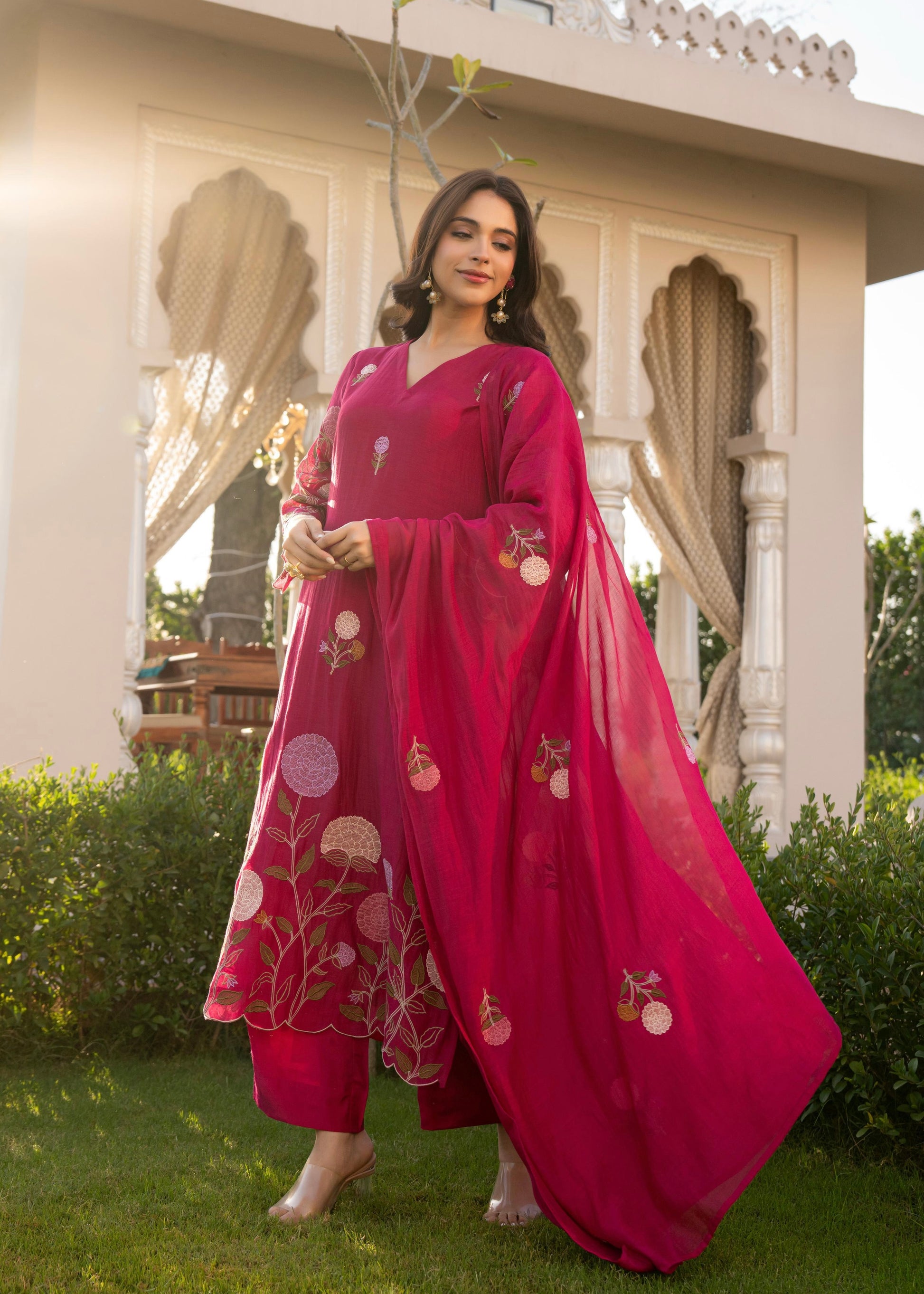 “NAVI” Premium Mul Chanderi party wear kurta set