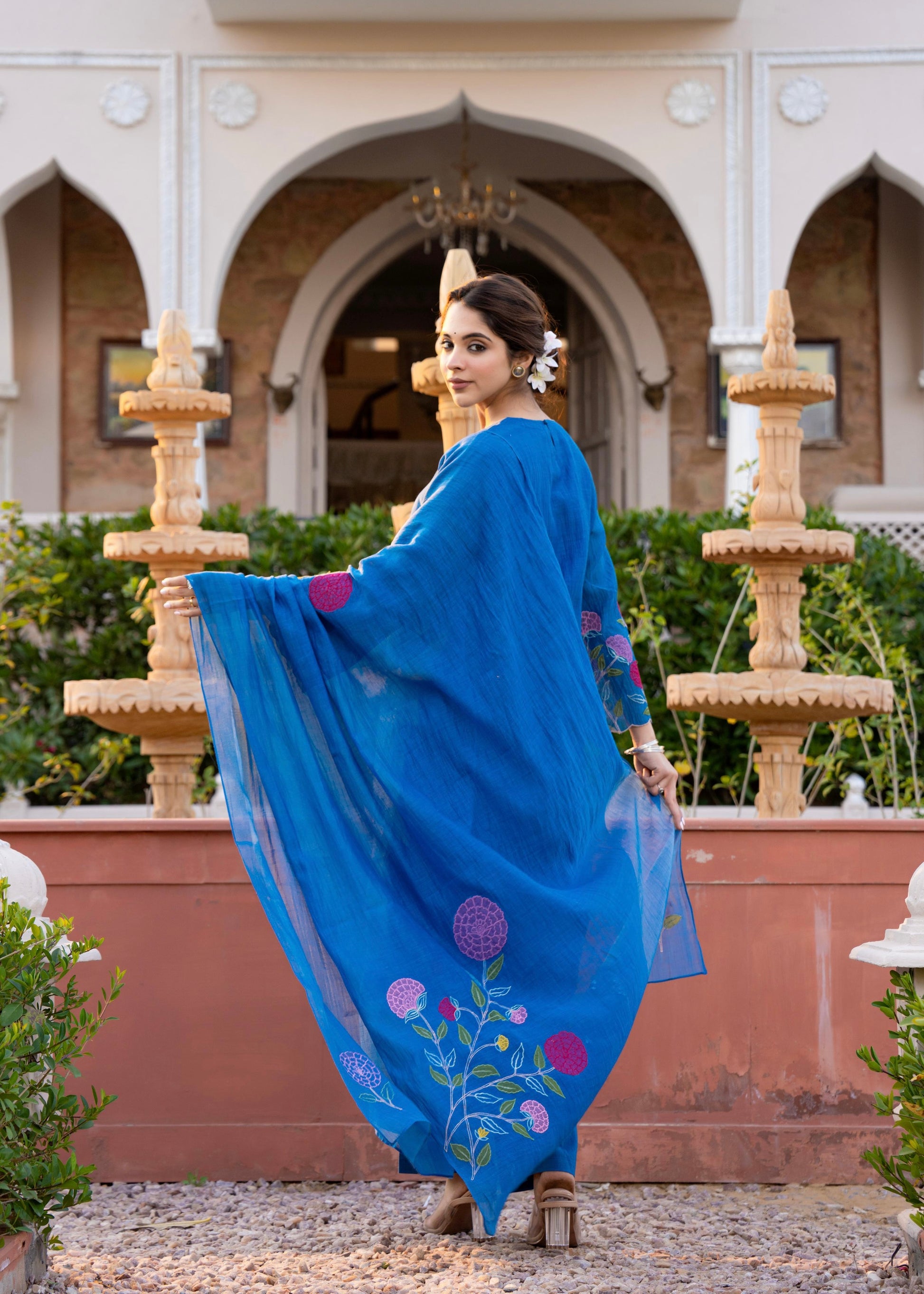 “NAVI” Premium Mul Chanderi party wear kurta set