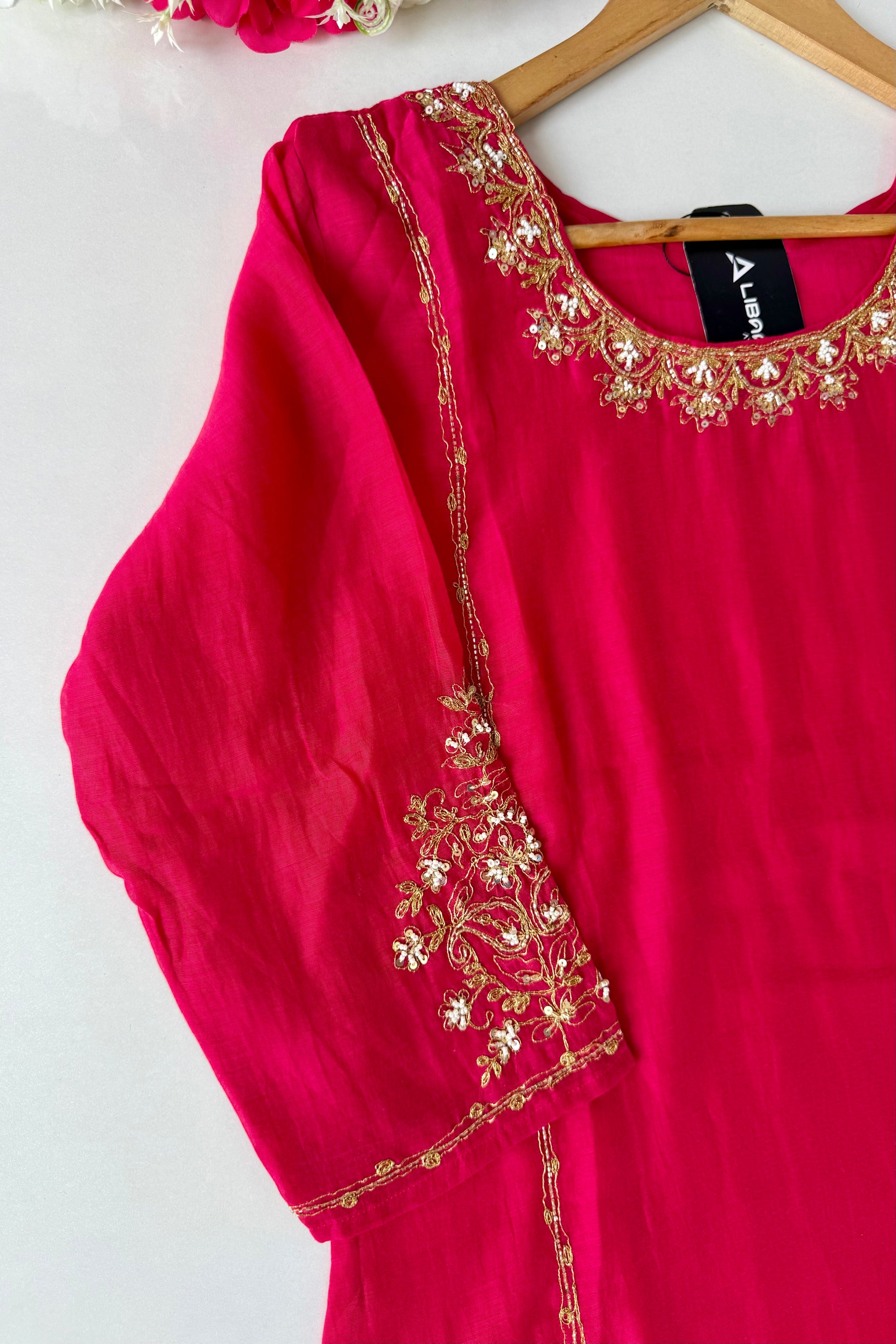 💕”Nayra – Premium Mul Chanderi A-Line Kurta Set