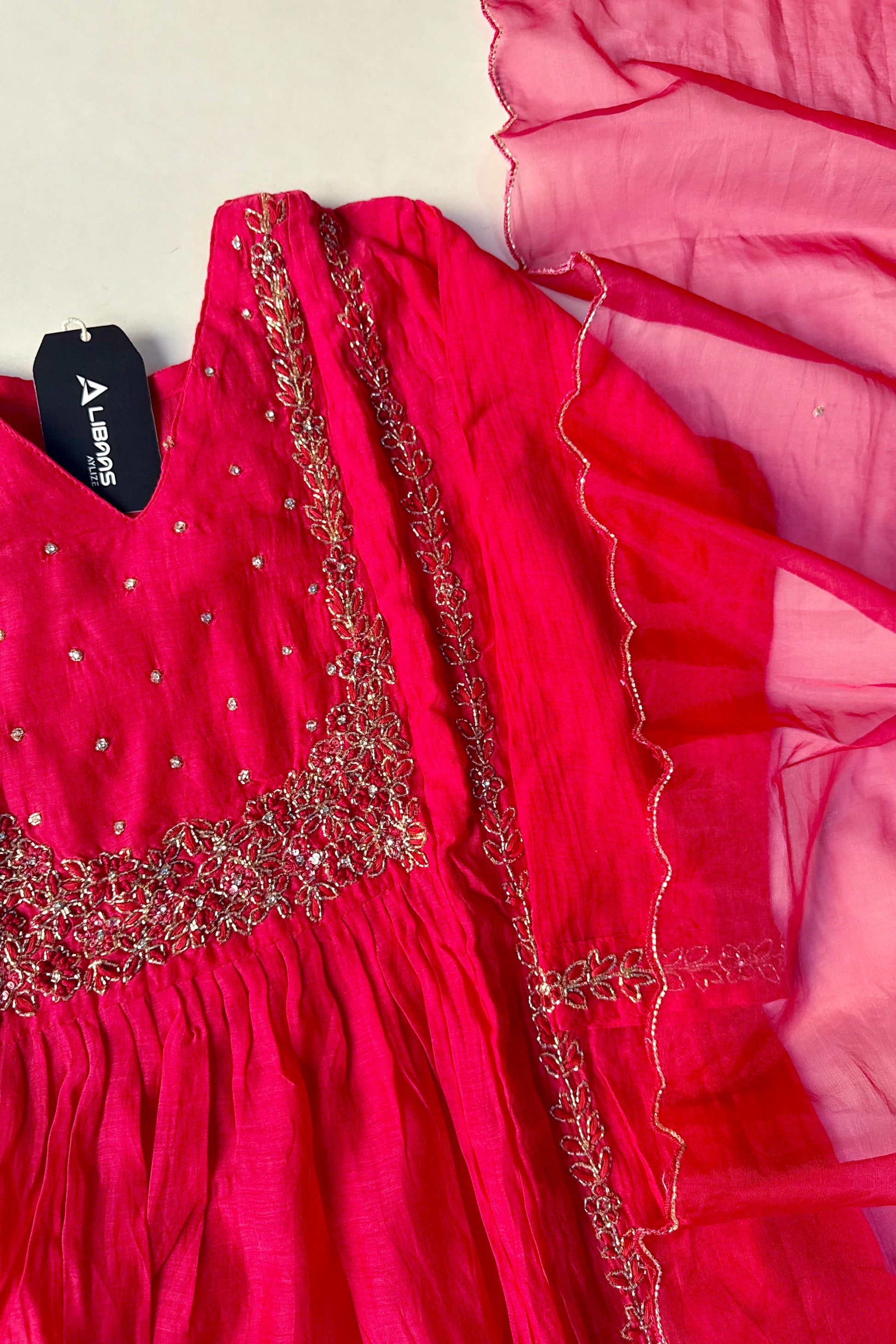 “Ayza” Premium Green Mul Chanderi A Line Suit set 🛍️