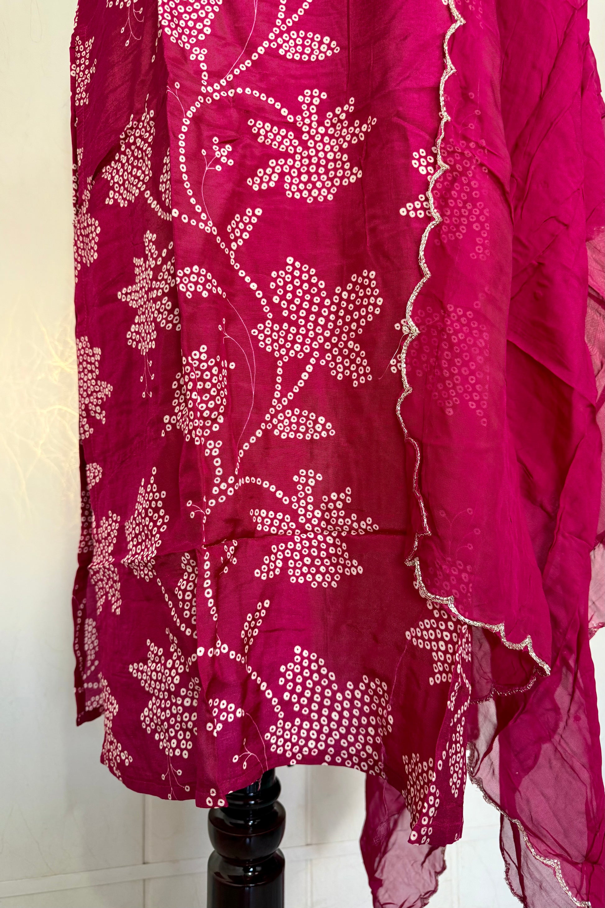 "Grishma" Beautiful printed Russian silk kurti bottom with dupatta set