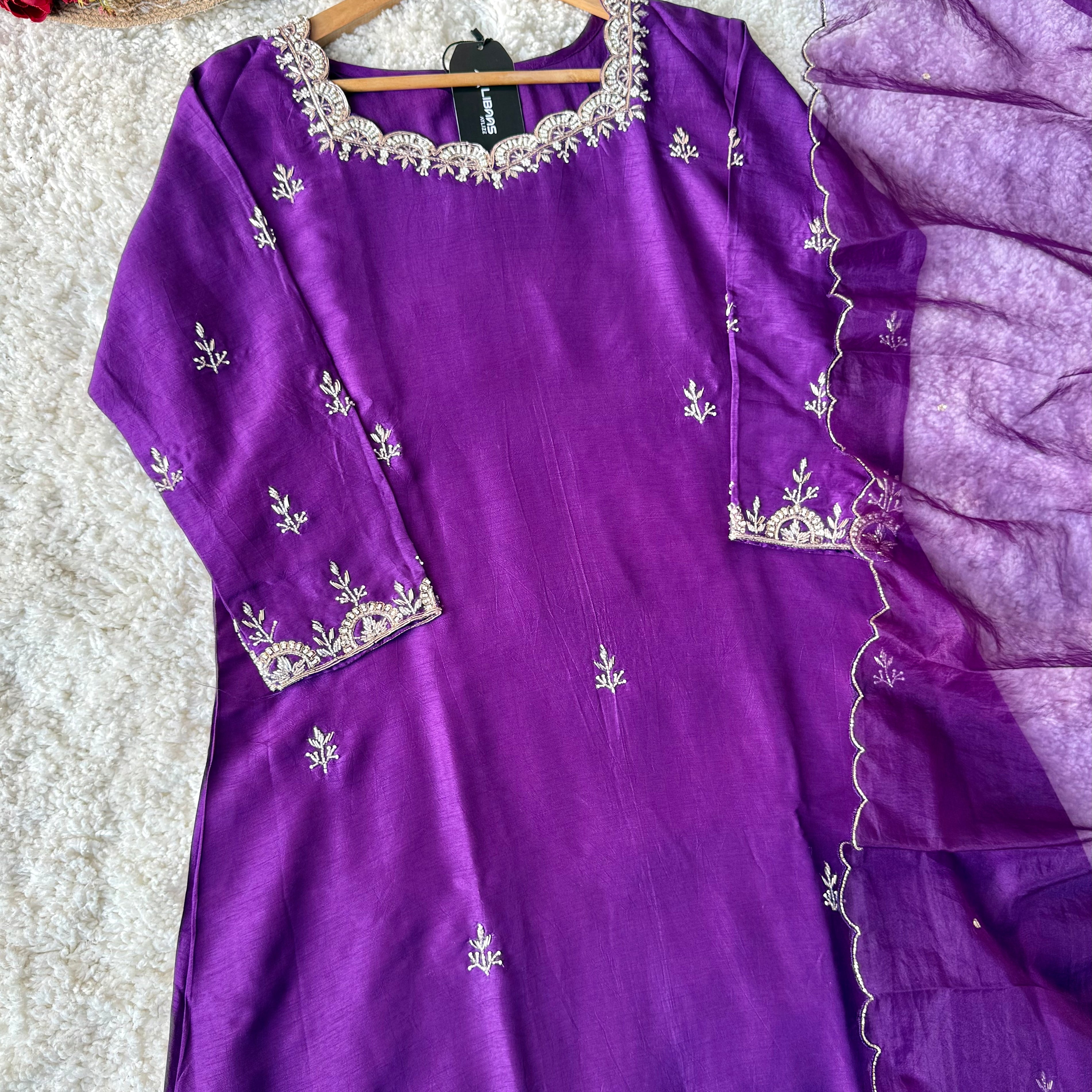 ✨ “Luxe – Premium Dola Silk Kurta Bottom Dupatta Set