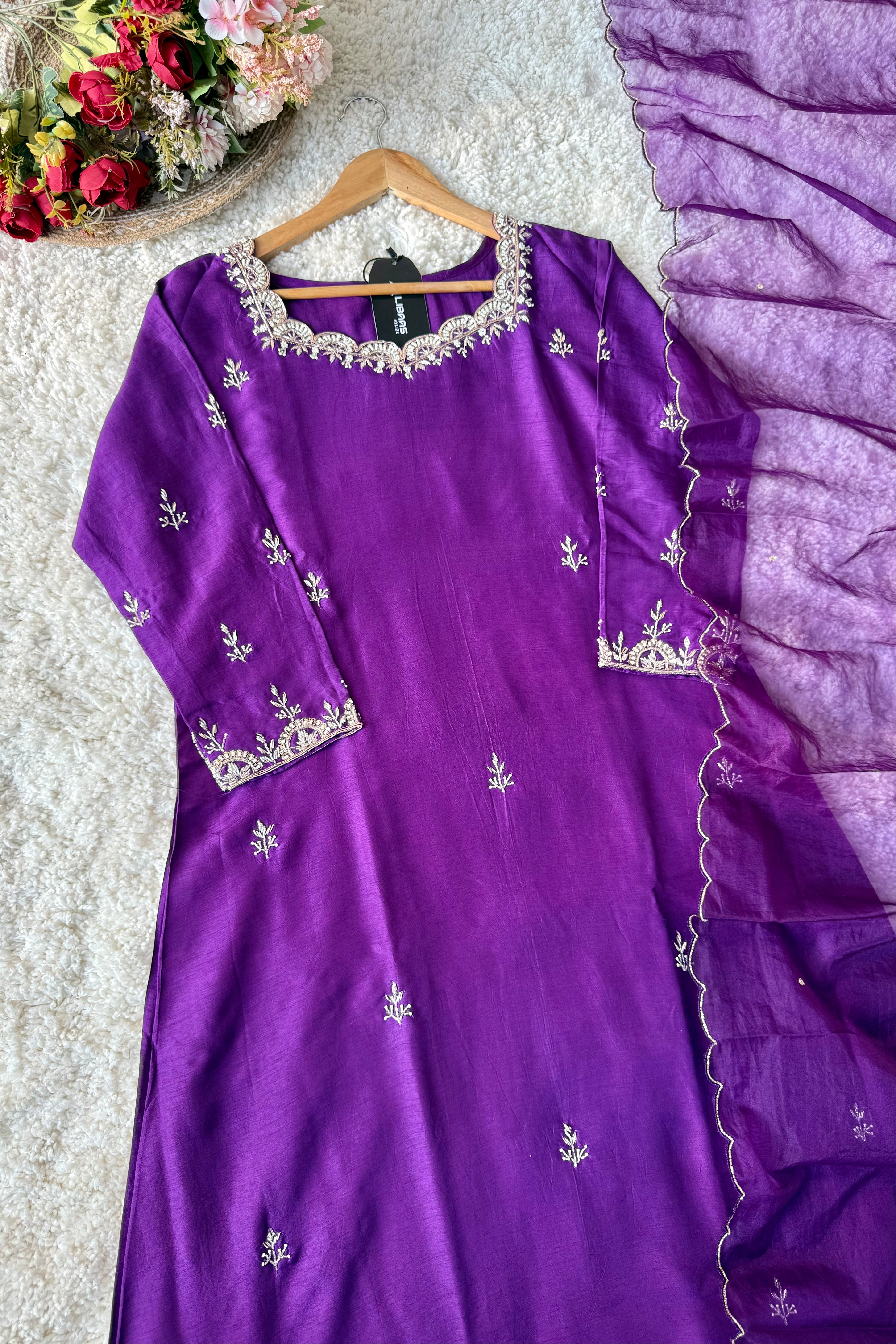 ✨ “Luxe – Premium Dola Silk Kurta Bottom Dupatta Set