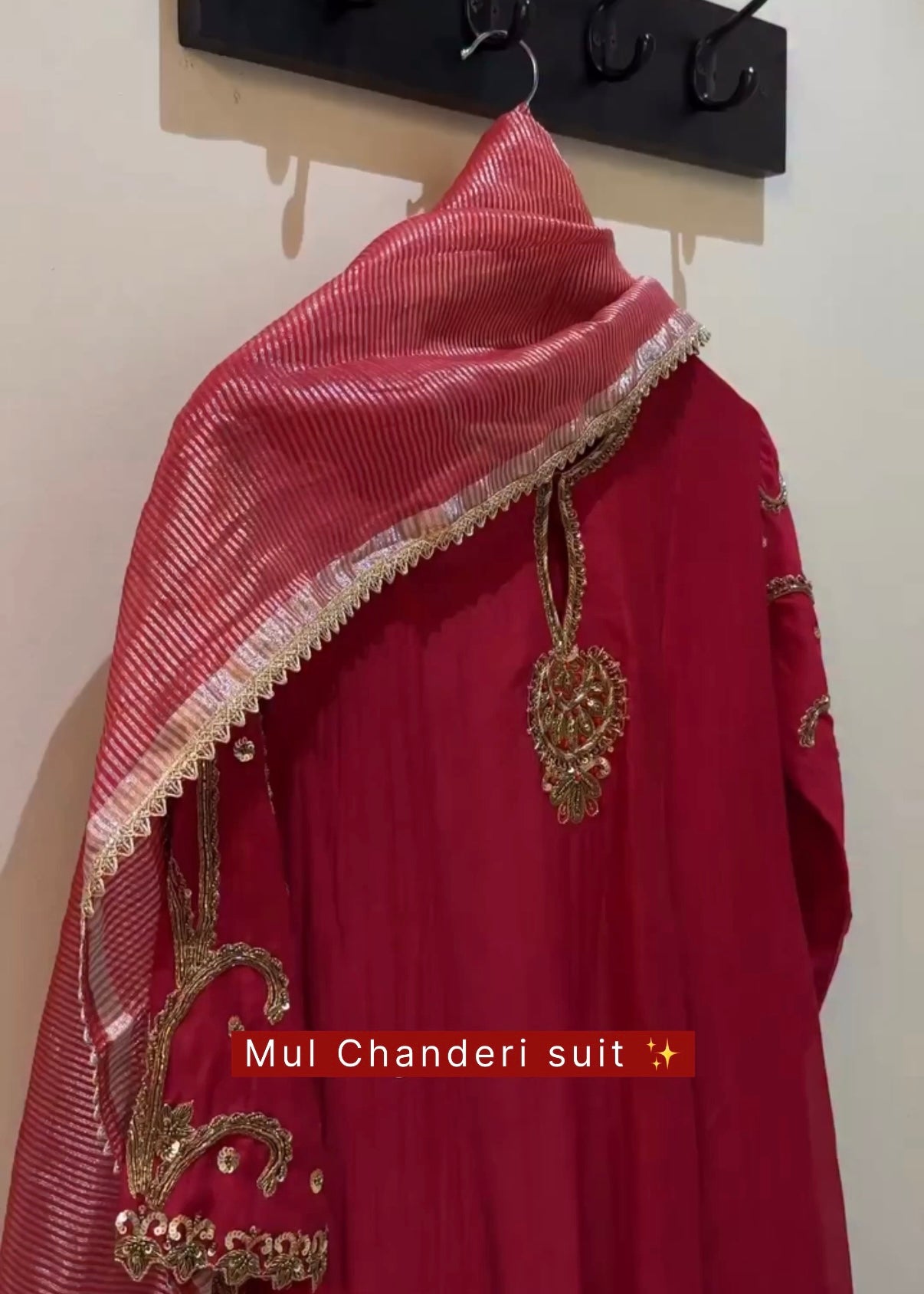 “Myra” Premium Mul Chanderi A line Anarkali Kurta Set