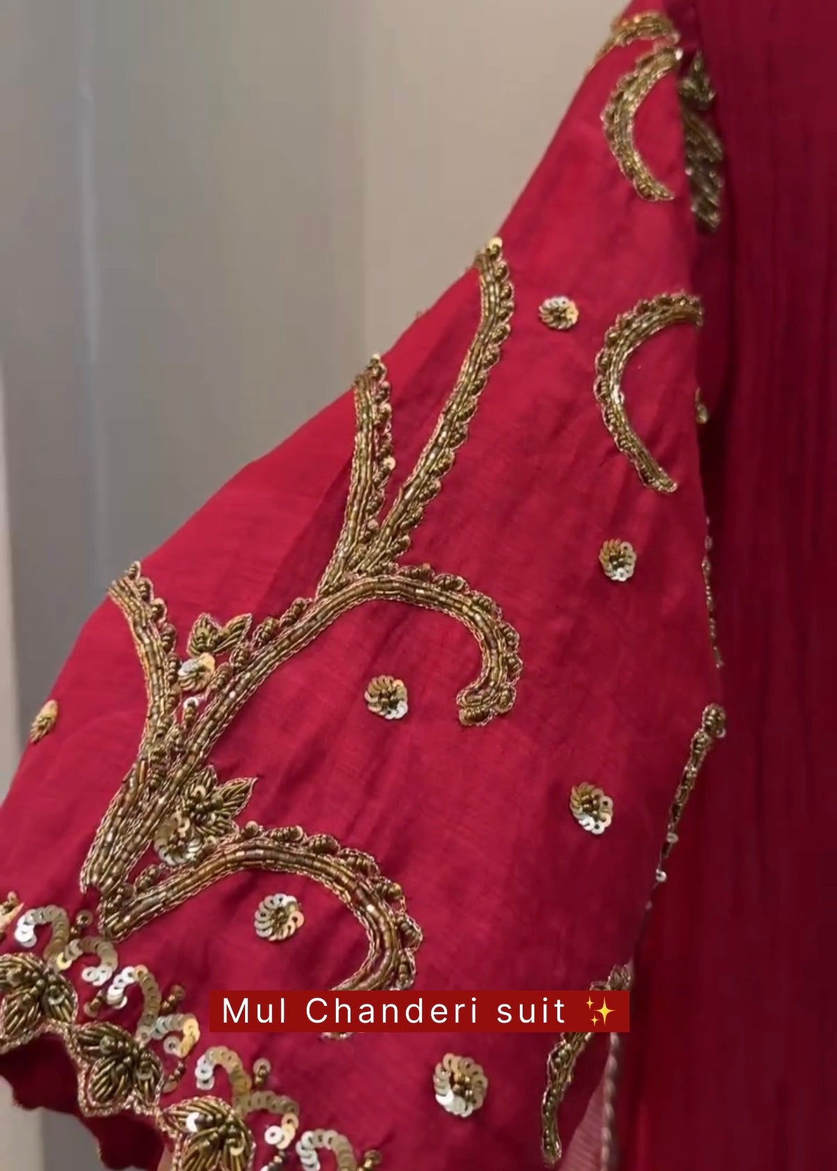“Myra” Premium Mul Chanderi A line Anarkali Kurta Set