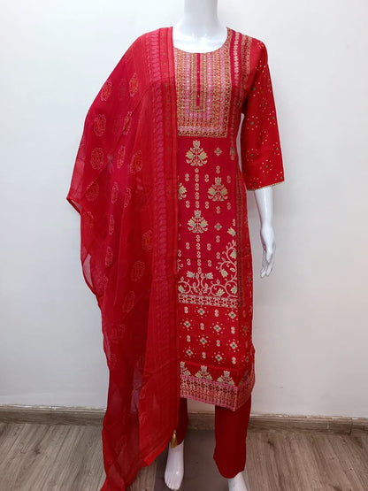 “Mustarab” Beautiful jacquard silk kurti pant with dupatta set 🛍️♥️