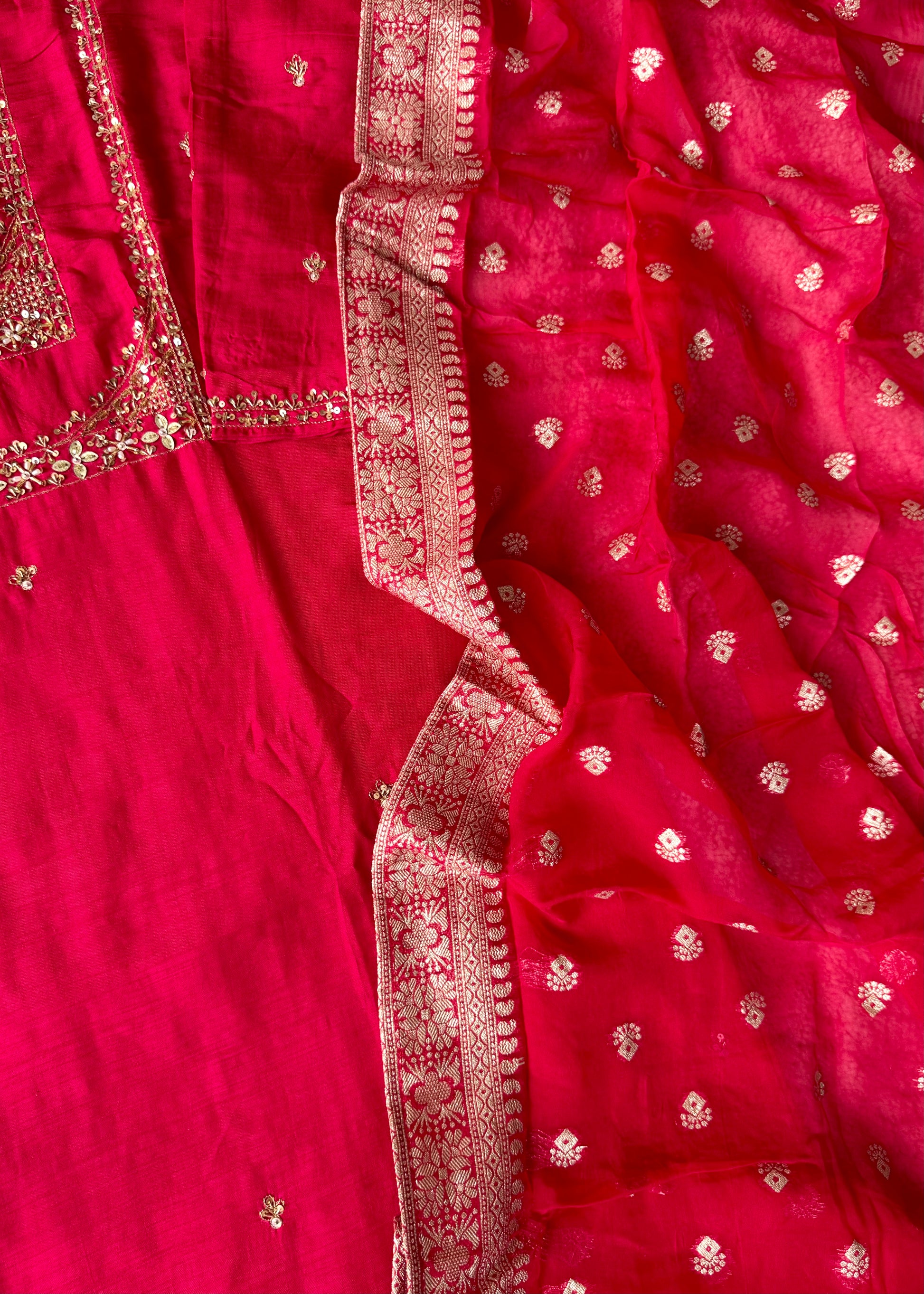 “Hiya” Premium range Dola Silk handwork Kurta Set