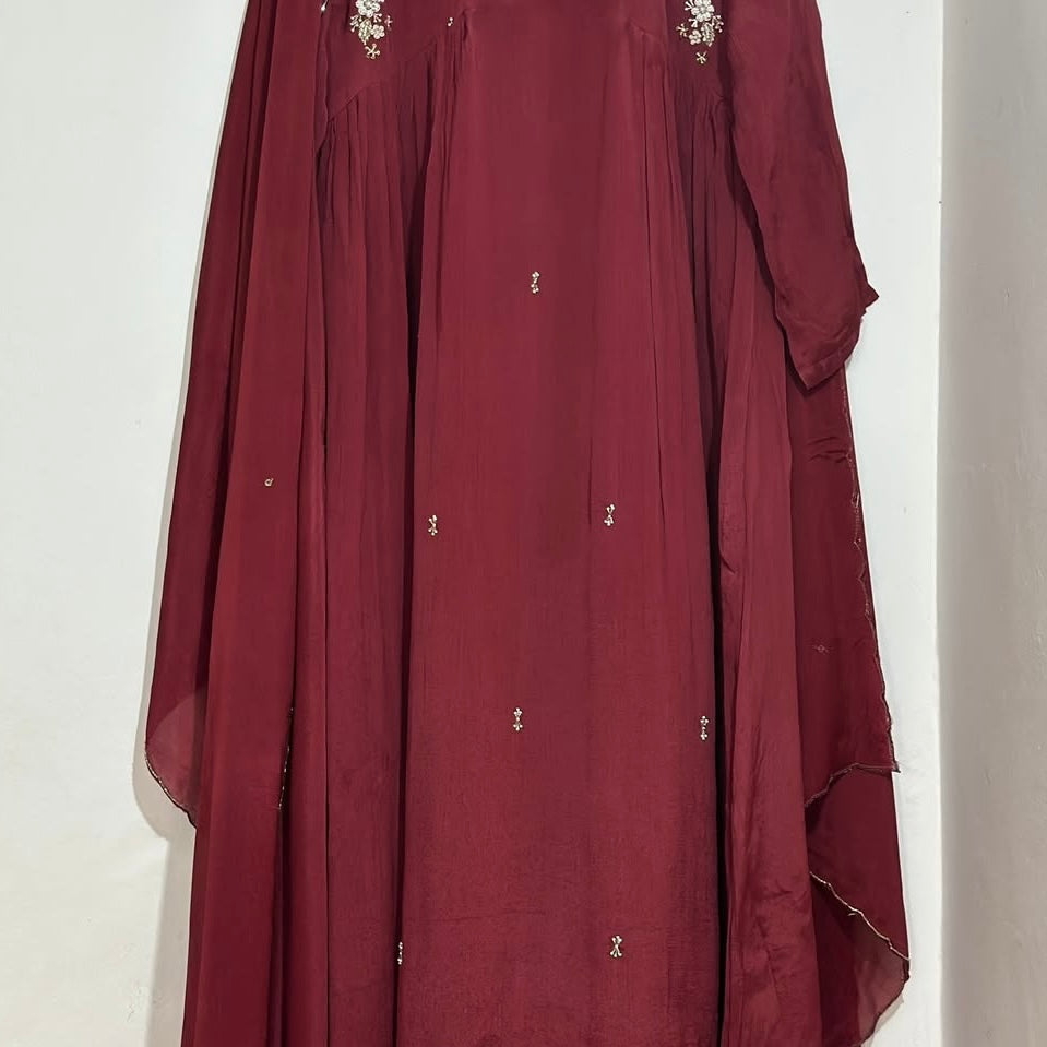 💫Zayna - Premium Chinnon anarkali kurta set